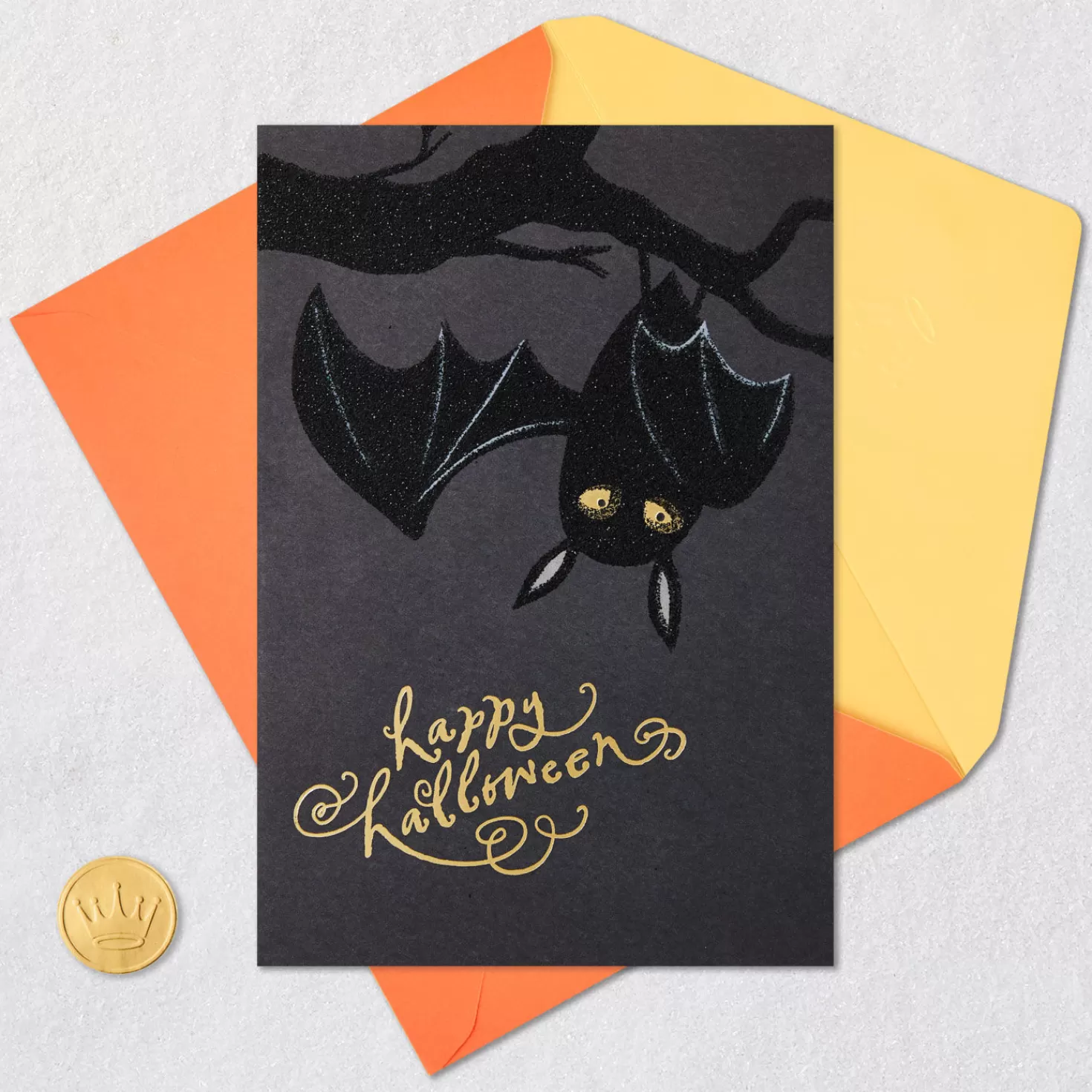 Halloween (10/31)>Hallmark Wish We Could Be Hanging Out Together Bat Halloween Card