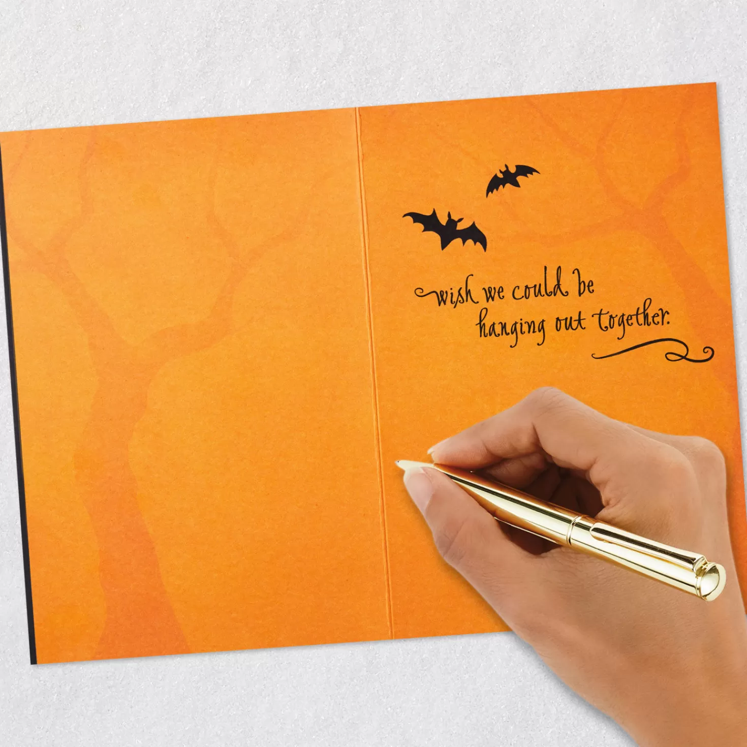 Halloween (10/31)>Hallmark Wish We Could Be Hanging Out Together Bat Halloween Card