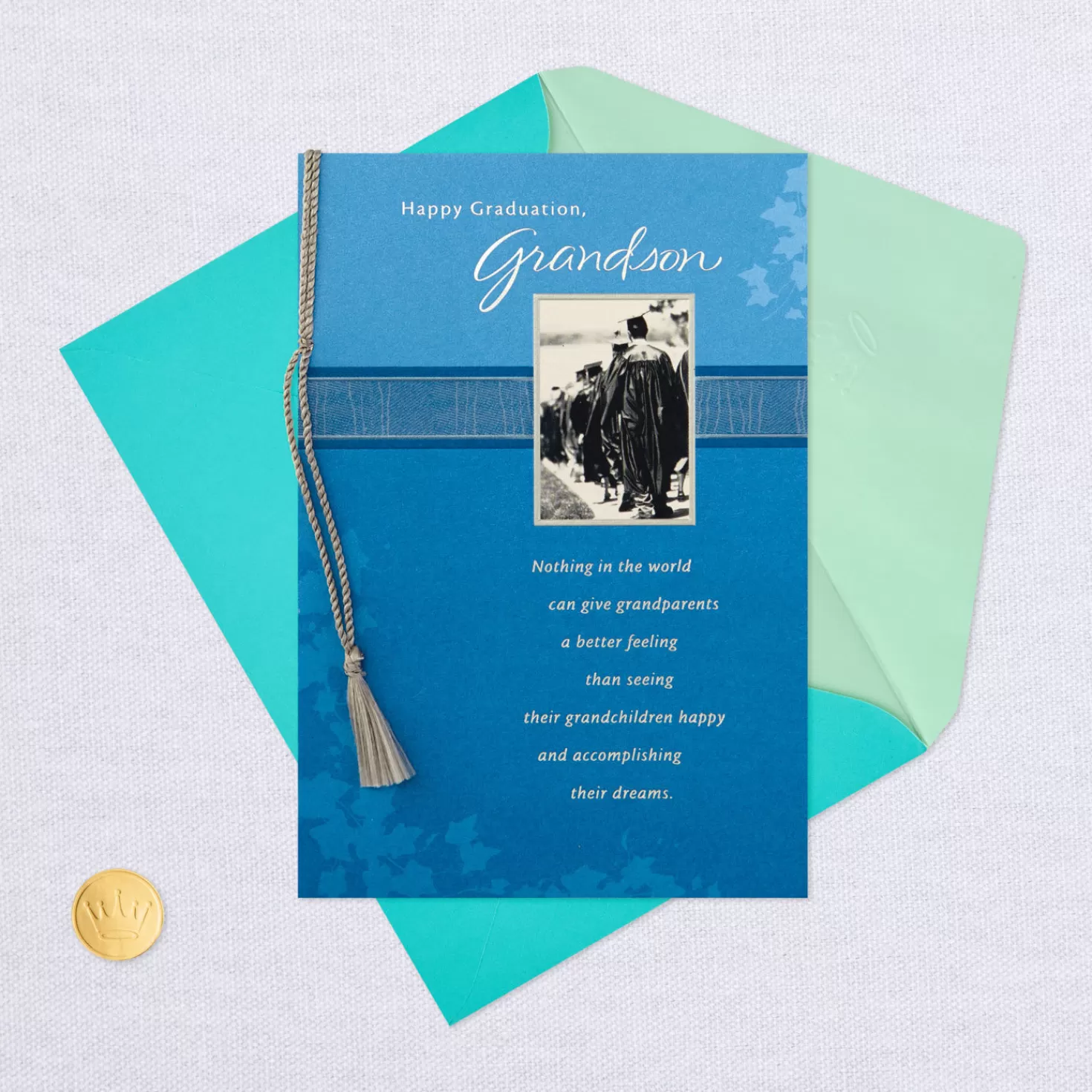 Hot Wishing You All The Happiness Graduation Card For Grandson Graduation