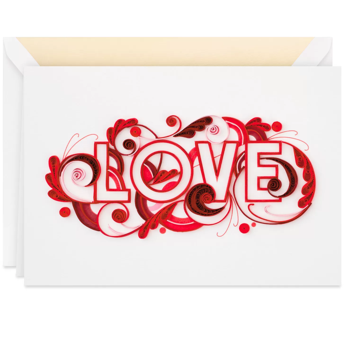 Anniversary>Hallmark With All My Heart Quilled Paper Handmade Love Card
