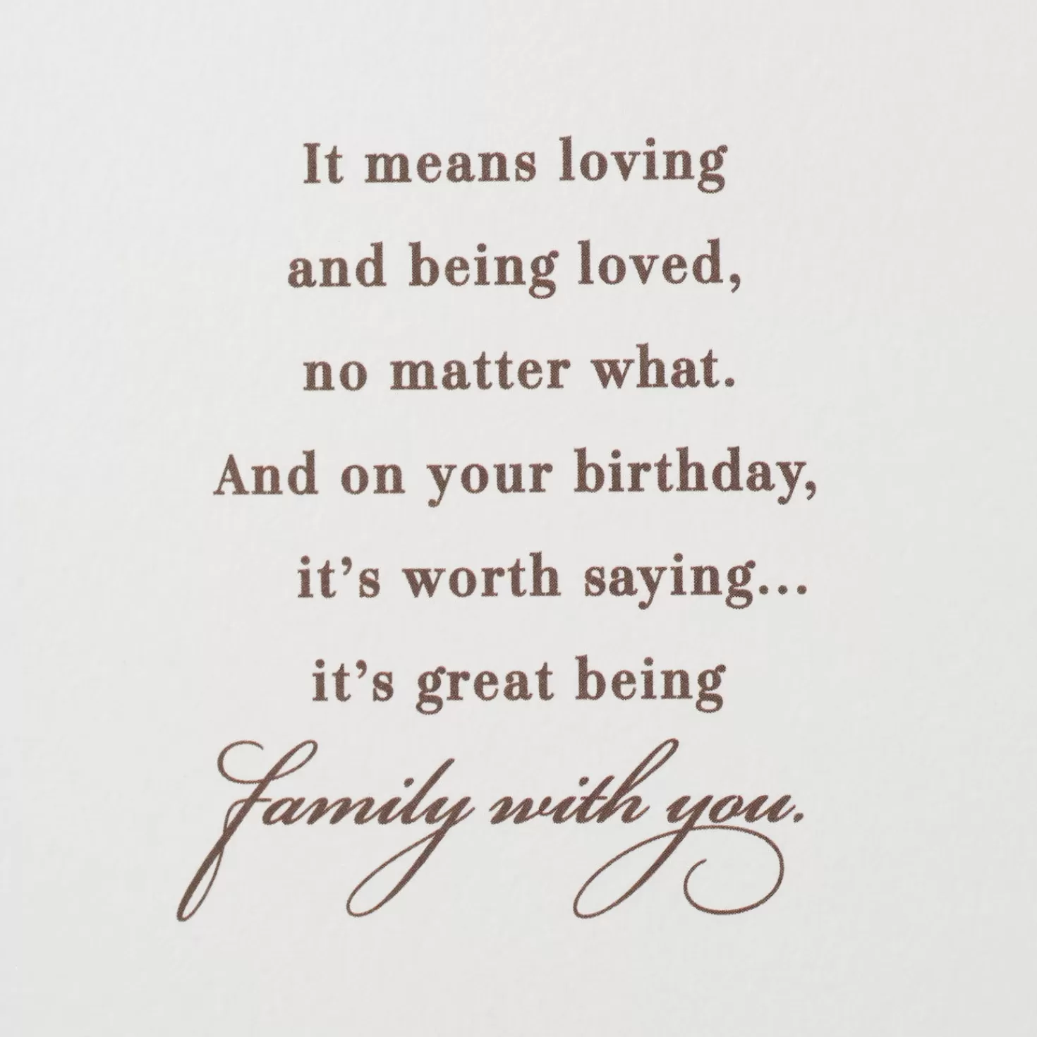 Birthday>Hallmark Wonderful Being Family With You Birthday Card