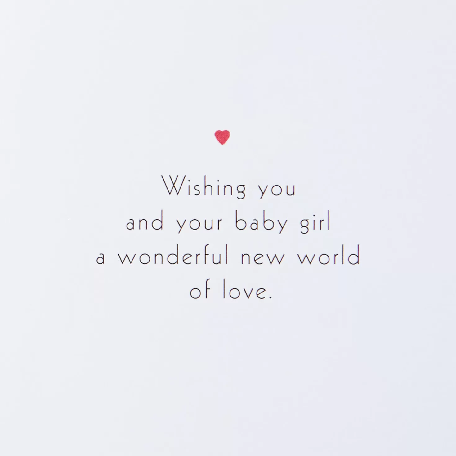 Baby>Hallmark Wonderful World Of Love New Baby Girl Card