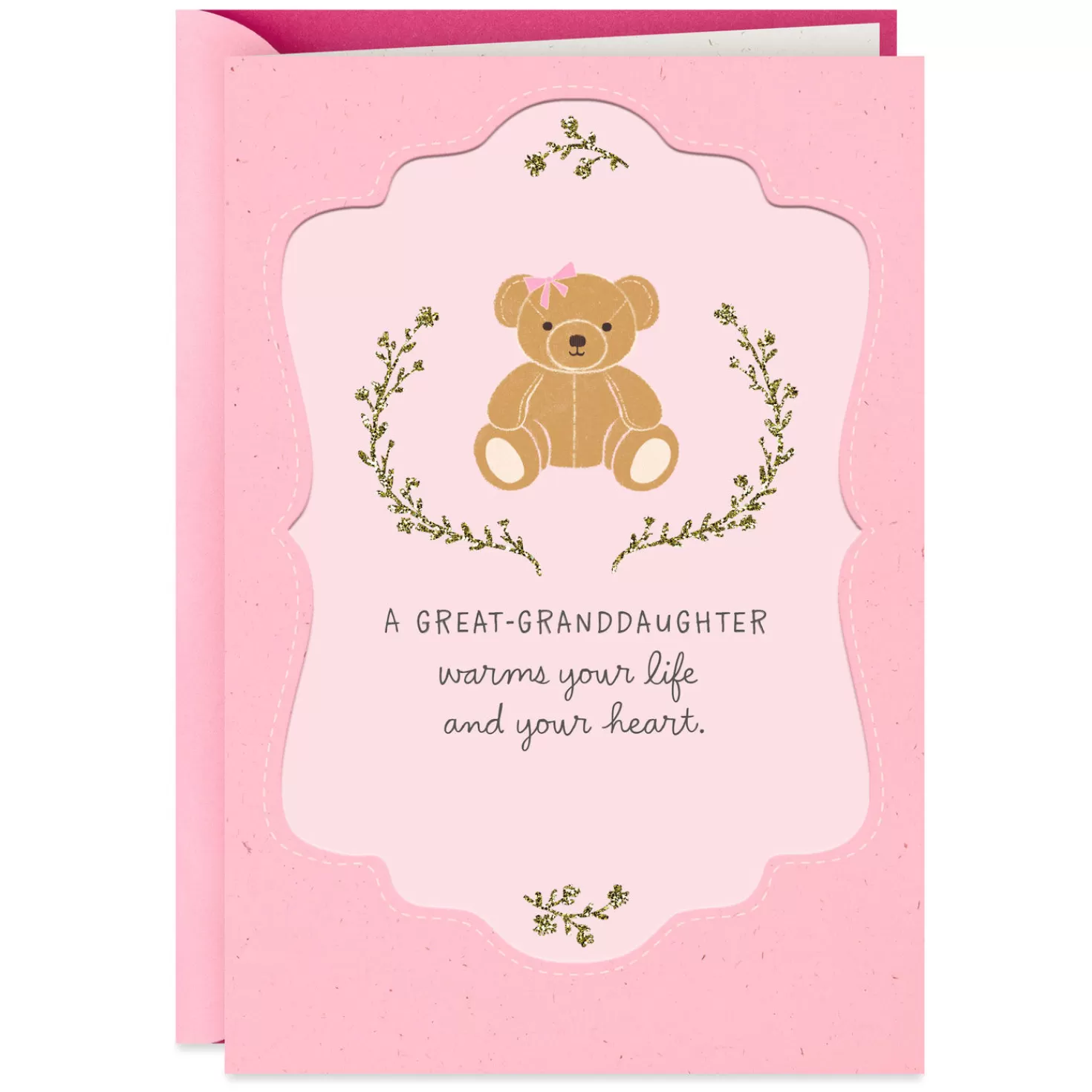 Baby>Hallmark World Of Happiness Great-Granddaughter New Baby Card