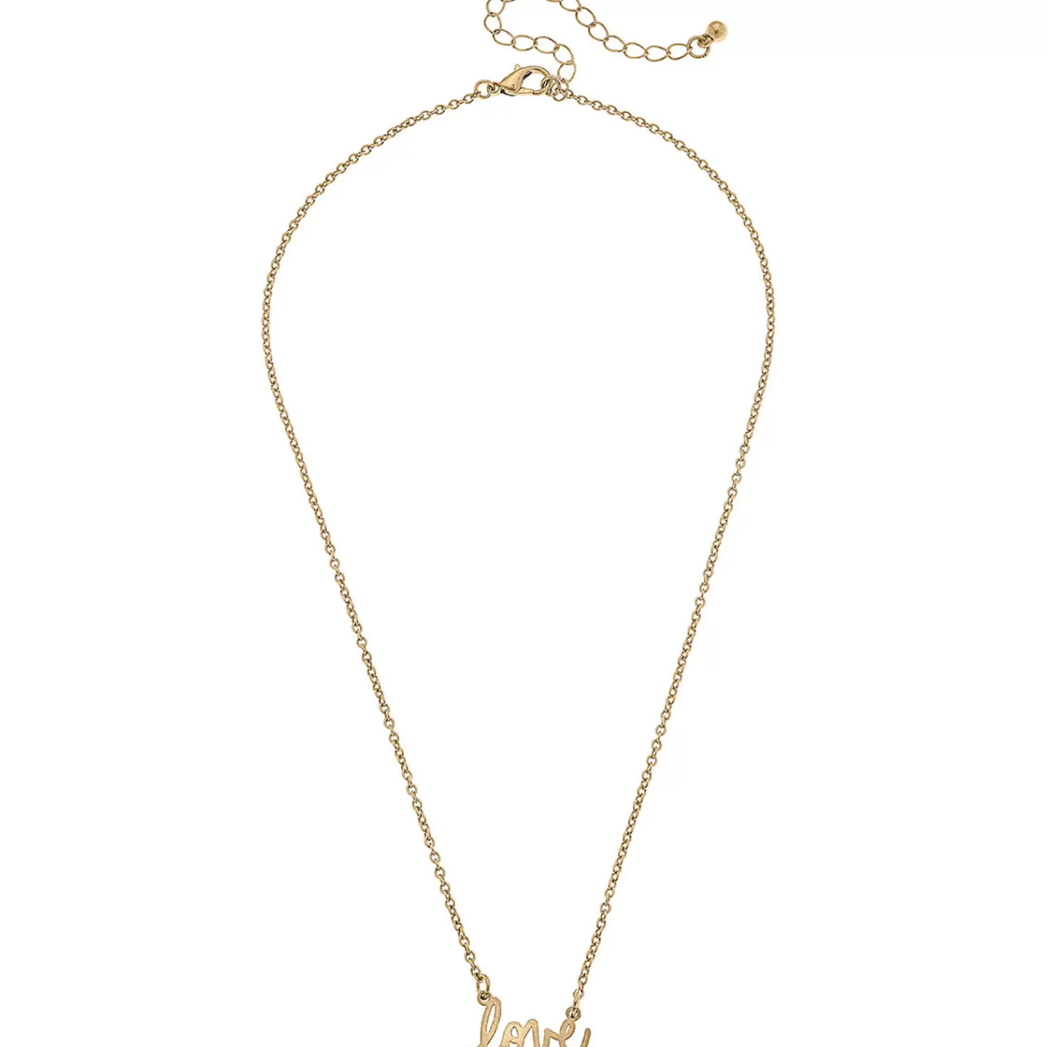 Best Worn Gold Love Script Delicate Chain Necklace, 16" Encouragement