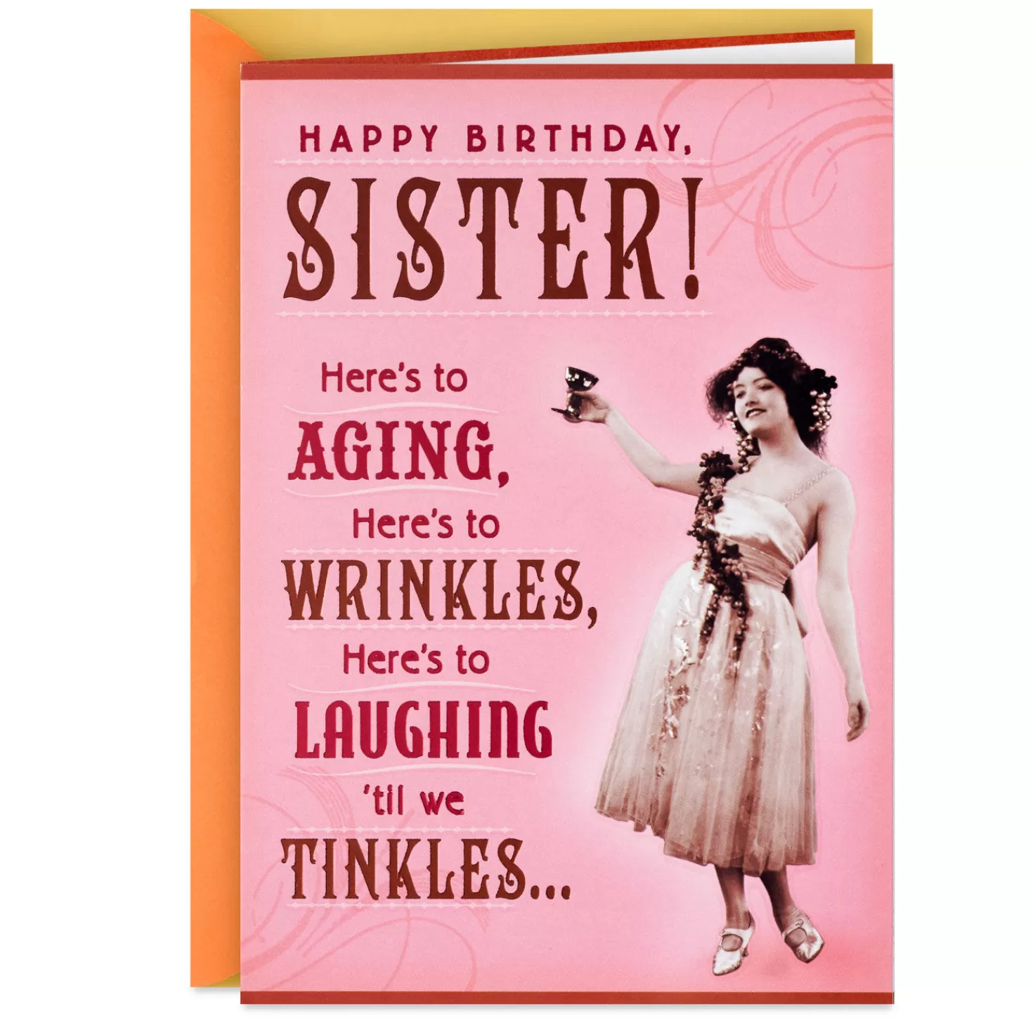 Birthday>Hallmark Wrinkles And Tinkles Funny Birthday Card For Sister