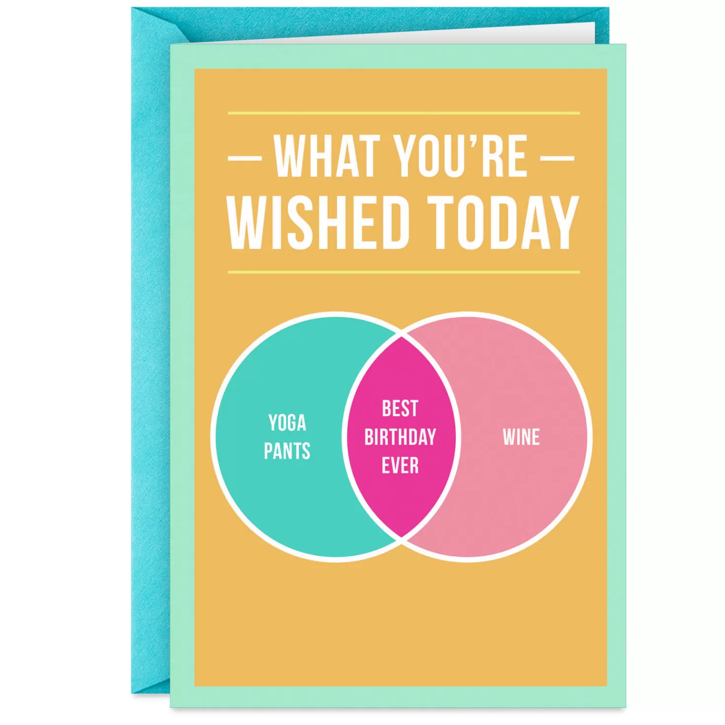 Birthday>Hallmark Yoga Pants And Wine Funny Birthday Card