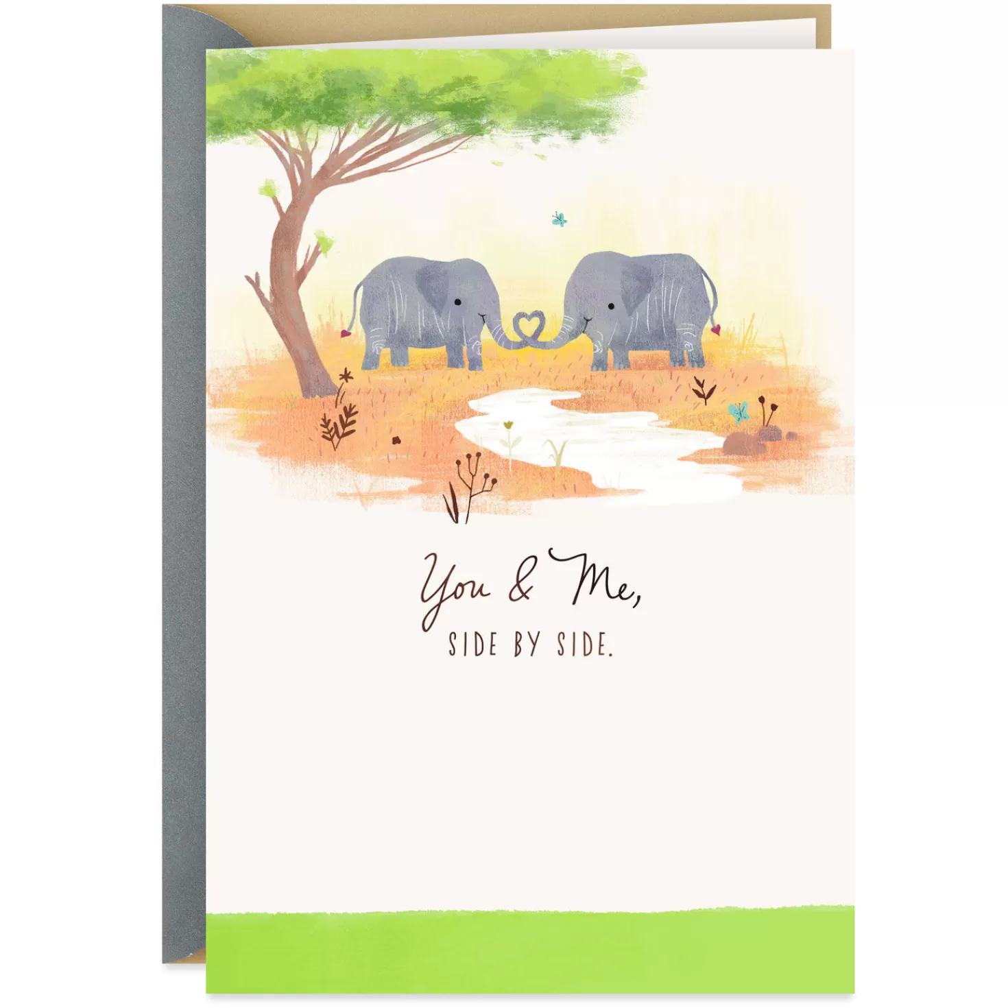 Anniversary>Hallmark You & Me Side By Side Elephants Anniversary Card