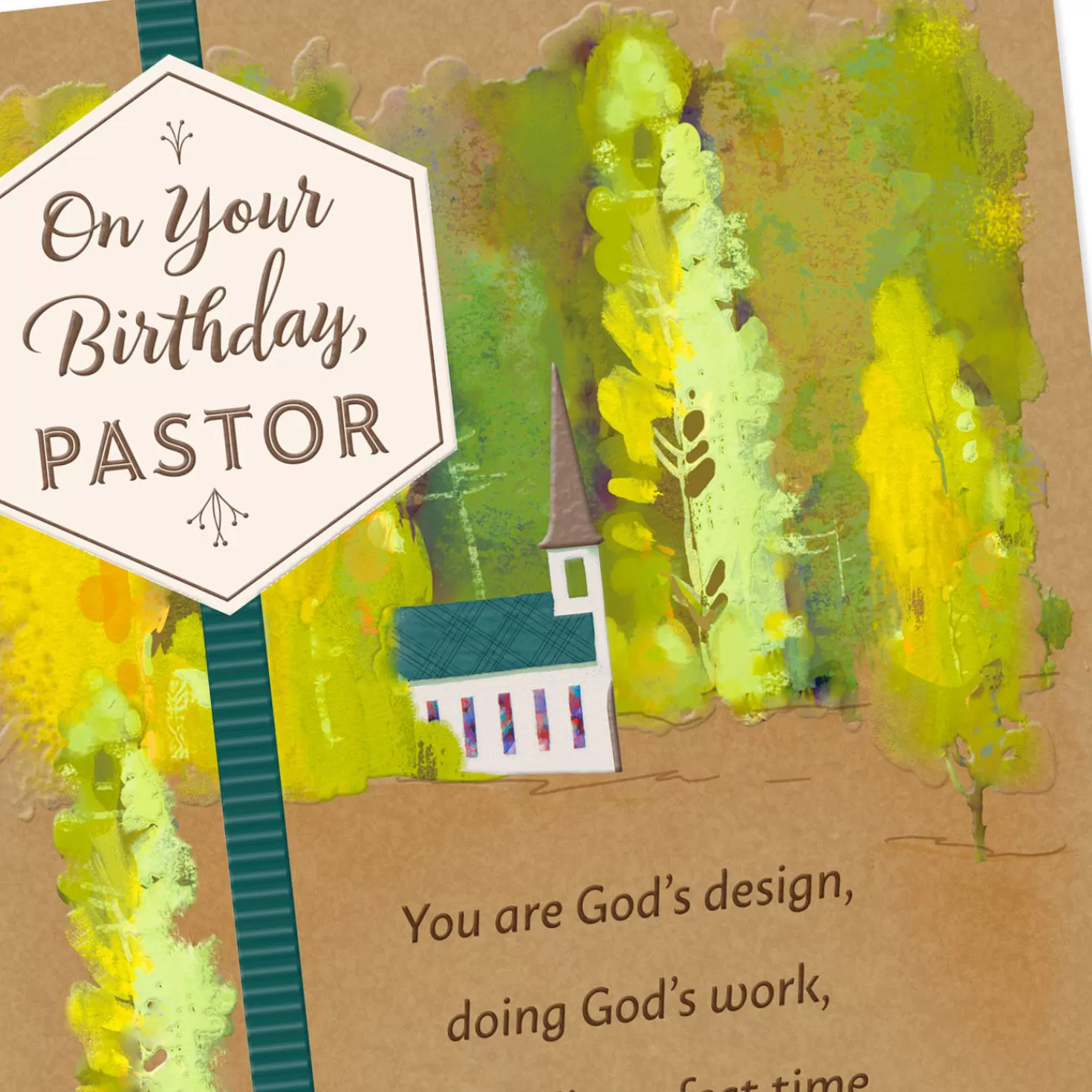 Birthday>Hallmark You Are God's Design Religious Birthday Card For Pastor