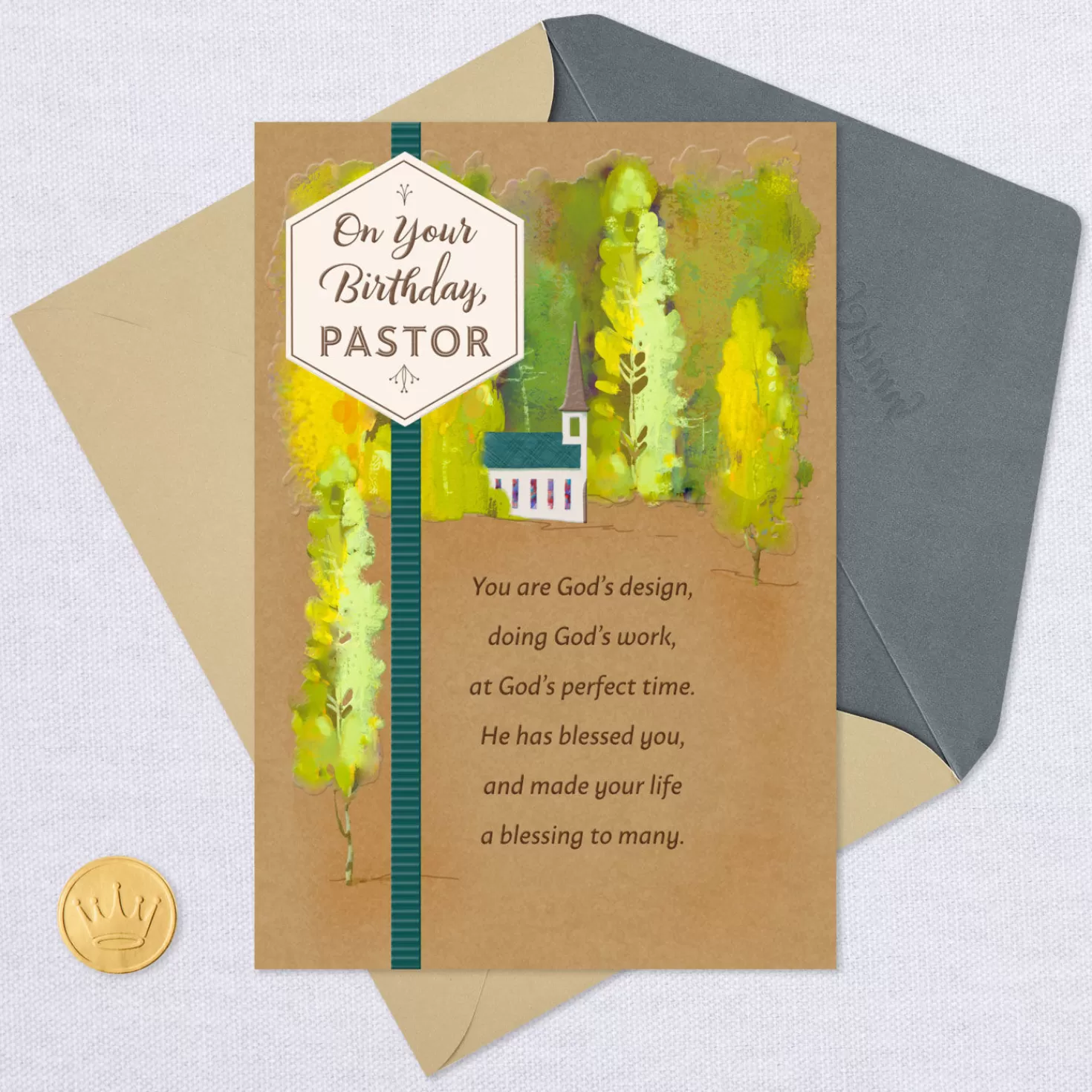 Birthday>Hallmark You Are God's Design Religious Birthday Card For Pastor