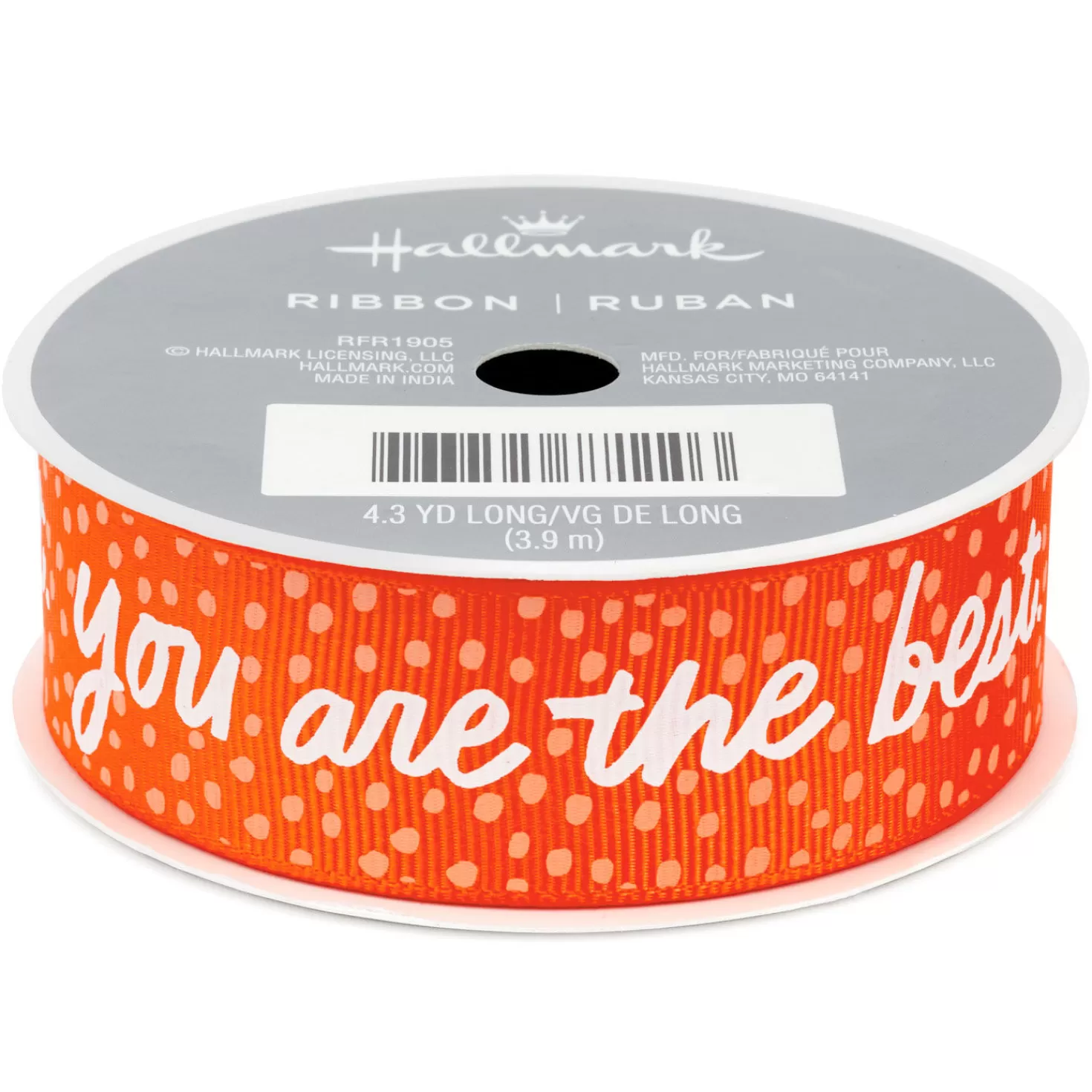 Birthday>Hallmark You Are The Best 1" Grosgrain Ribbon, 12.9'