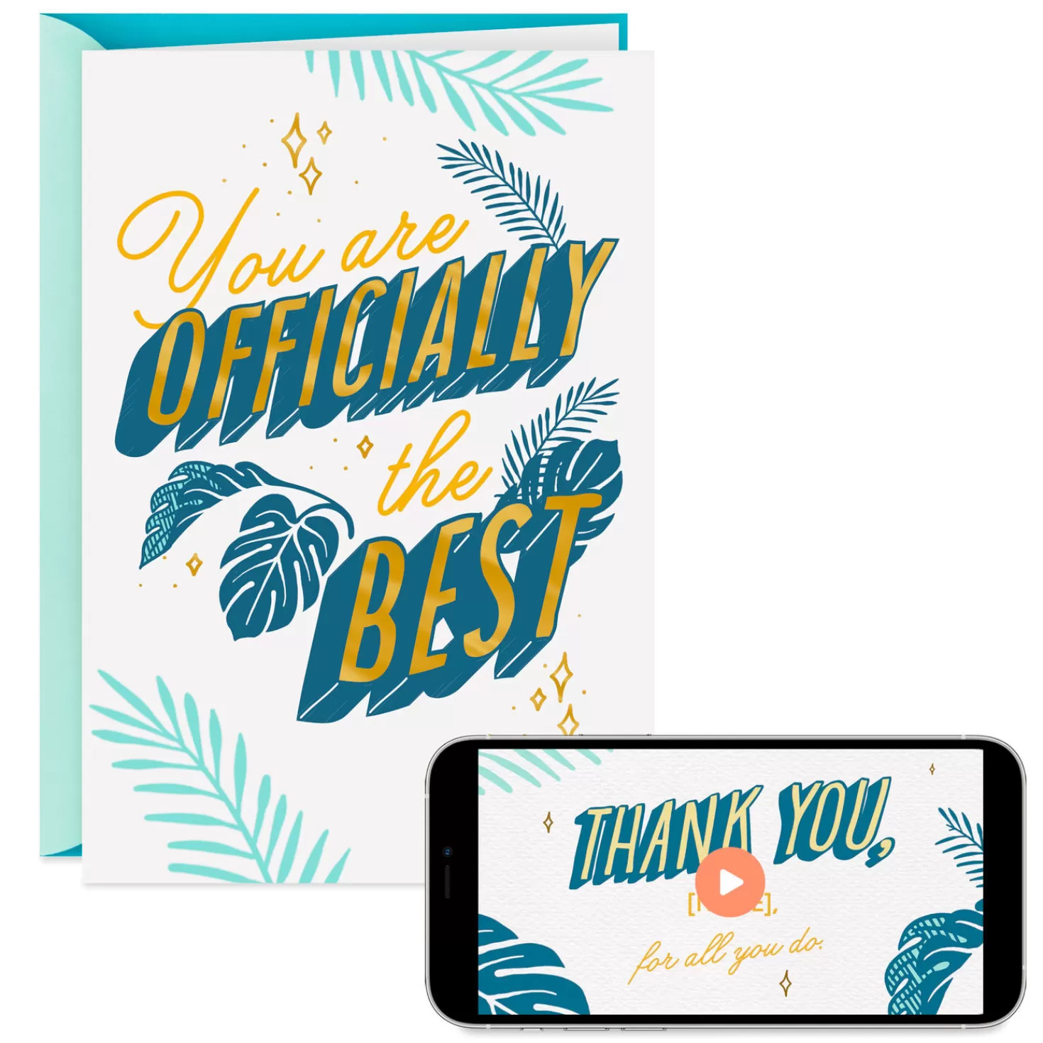 New You Are The Best Video Greeting Thank-You Card Thank You