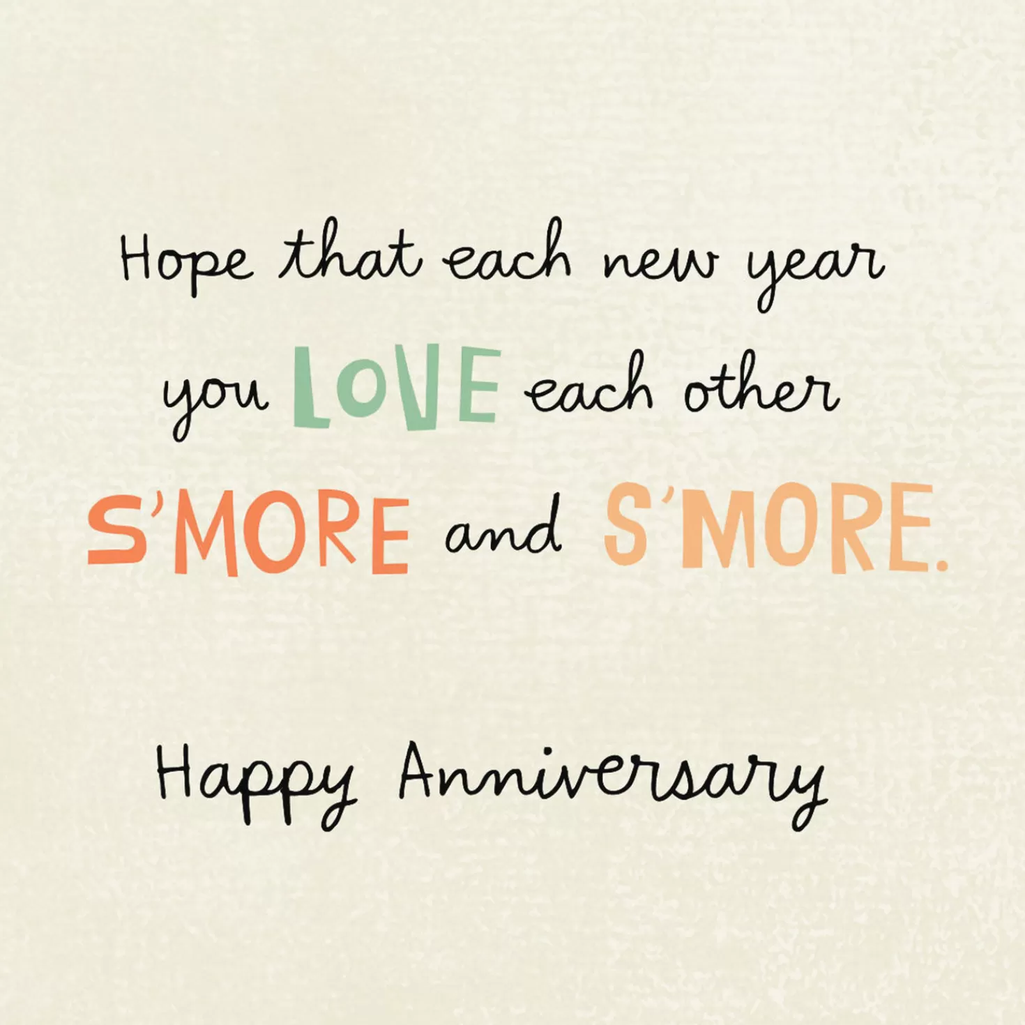 Anniversary>Hallmark You Are The Perfect Pair S'Mores Anniversary Card