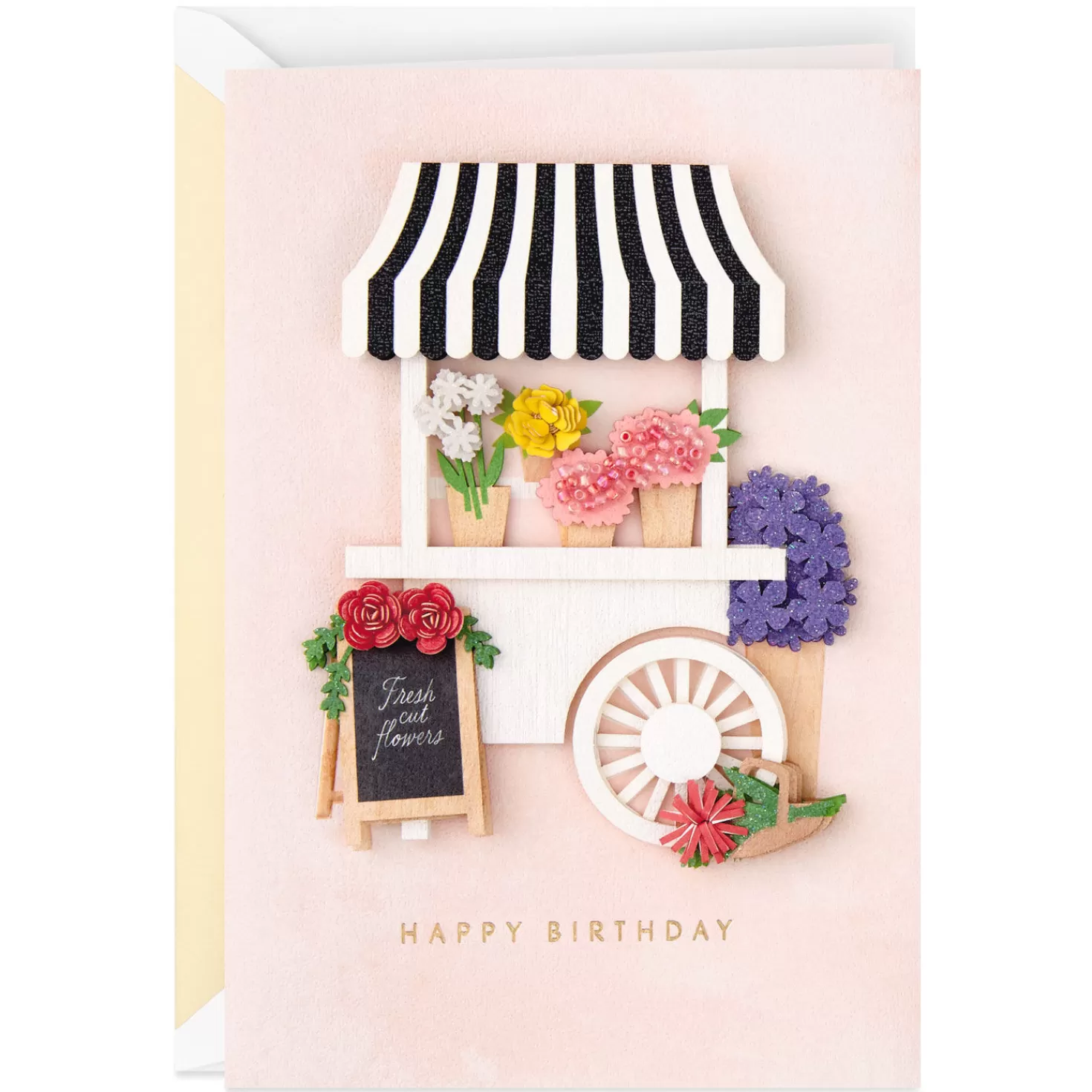 Birthday>Hallmark You Brighten So Many Days Flower Cart Birthday Card For Her