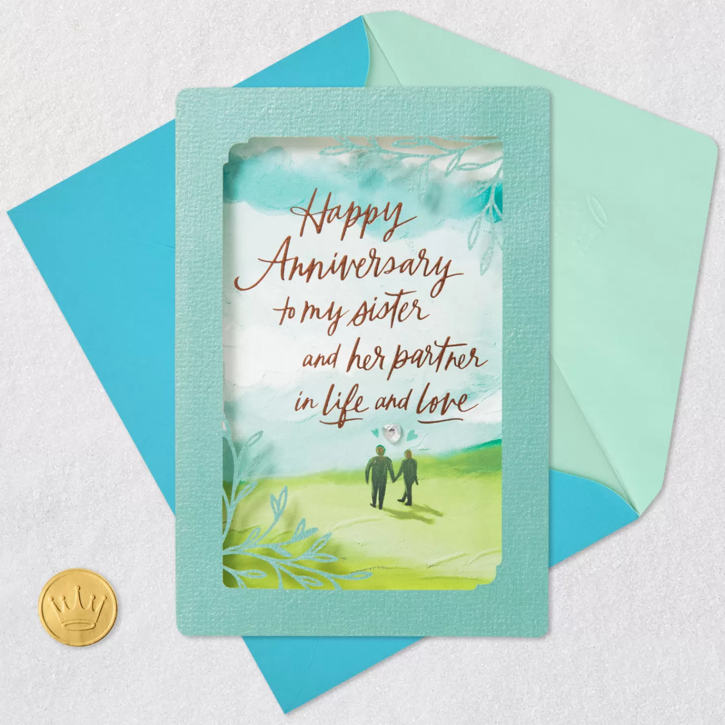 Anniversary>Hallmark You Bring Joy To Our Family Anniversary Card For Sister And Spouse