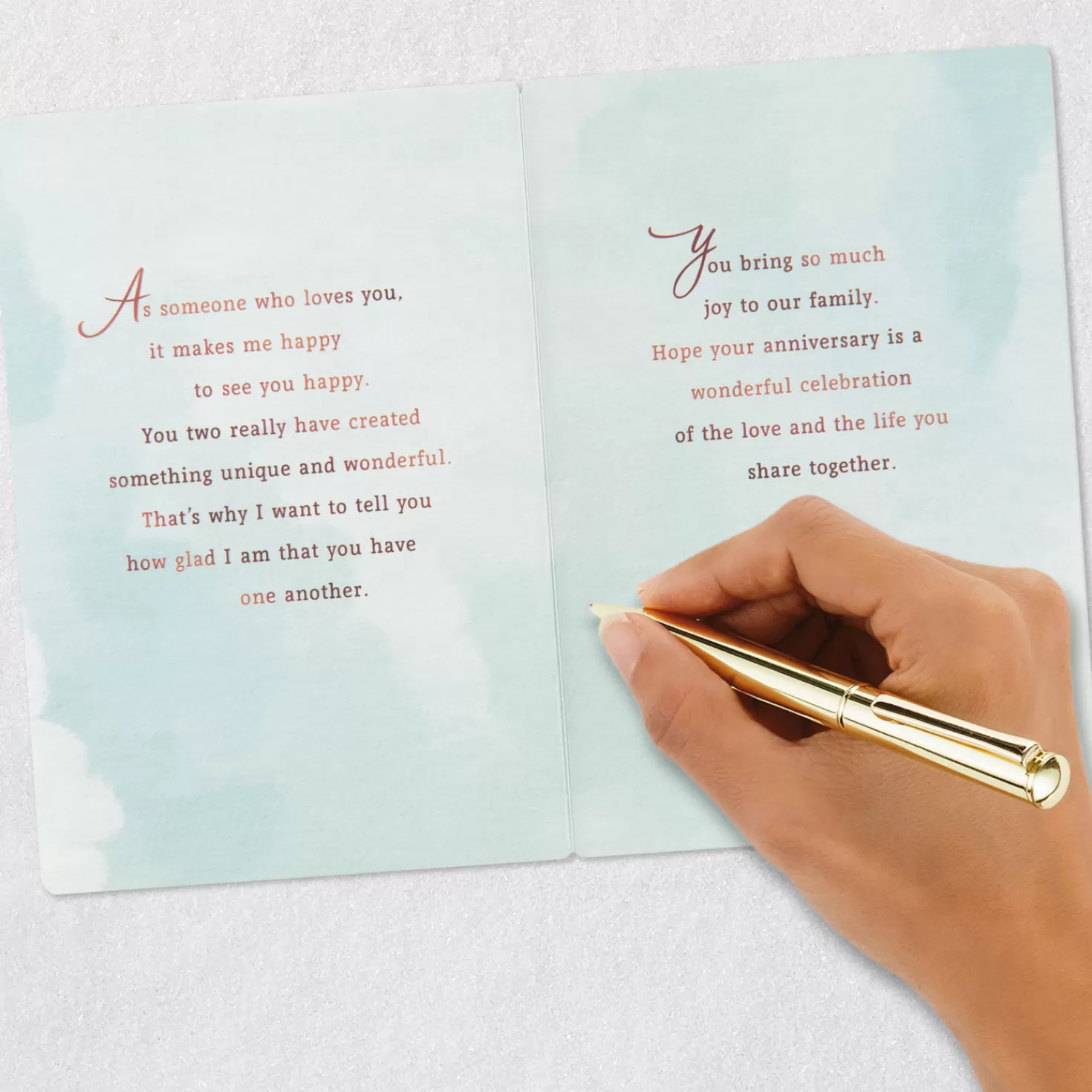 Anniversary>Hallmark You Bring Joy To Our Family Anniversary Card For Sister And Spouse