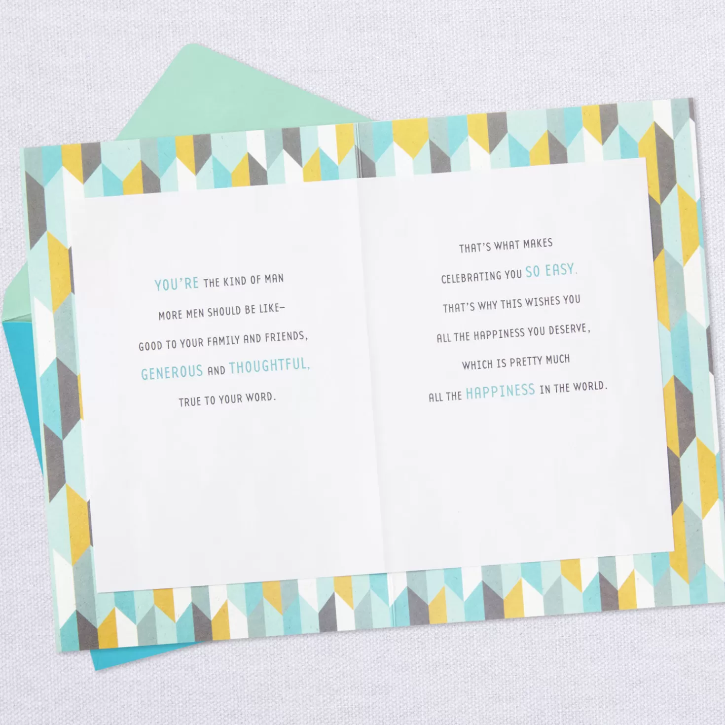 Birthday>Hallmark You Deserve All The Happiness Birthday Card For Him