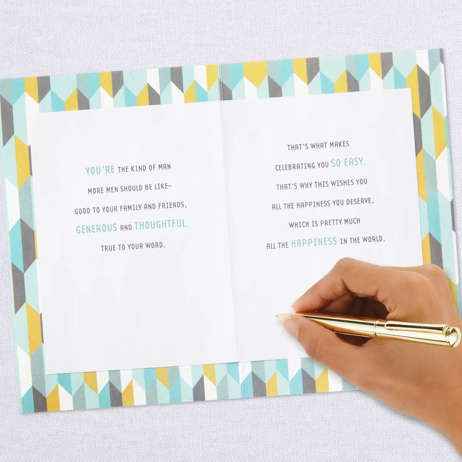 Birthday>Hallmark You Deserve All The Happiness Birthday Card For Him