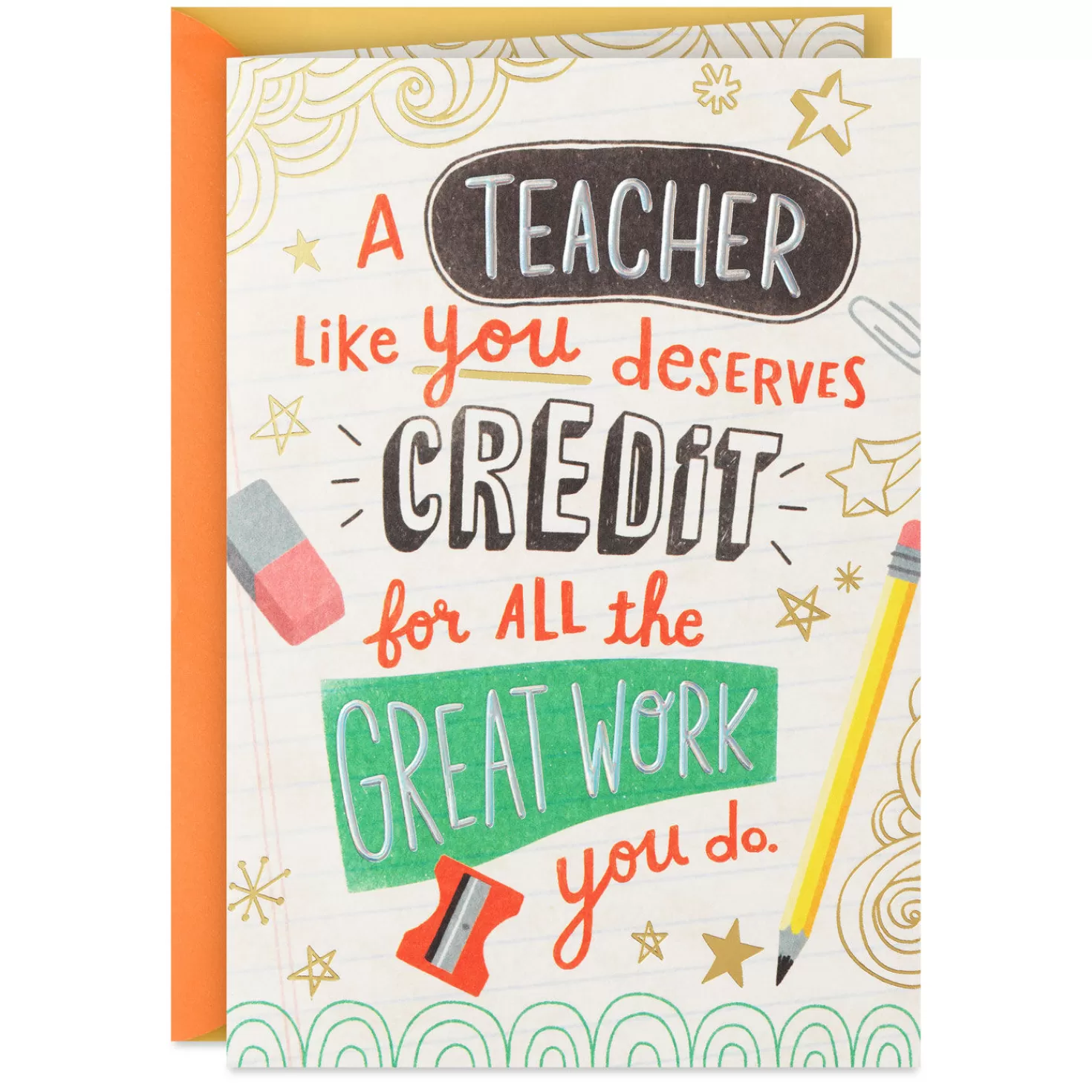 Hot You Deserve Extra Credit Thank-You Card For Teacher Teacher Appreciation