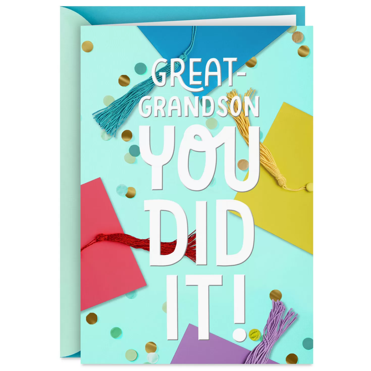 Online You Did It! Graduation Card For Great-Grandson Graduation