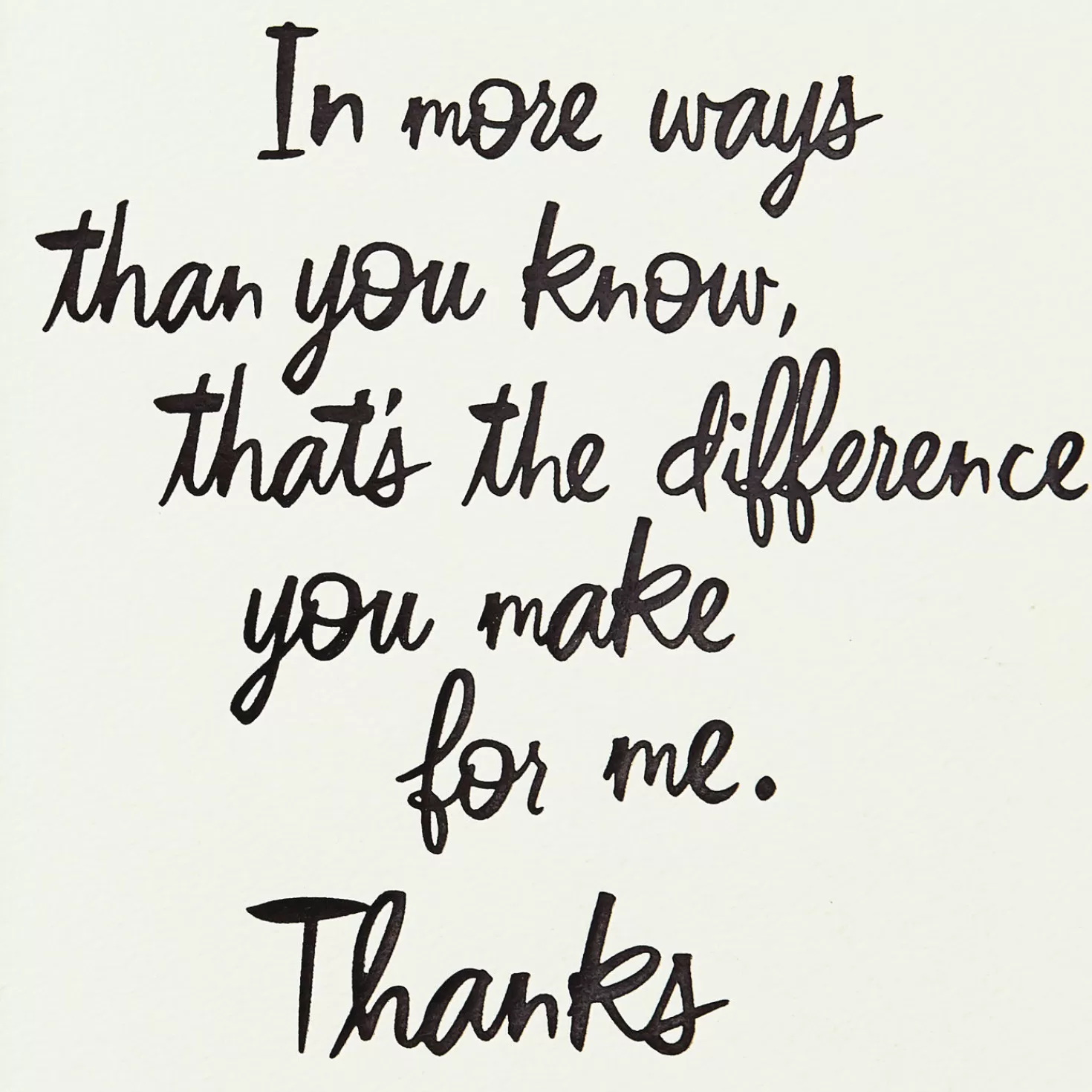 New You Make A Difference Modern Thank-You Card Thank You