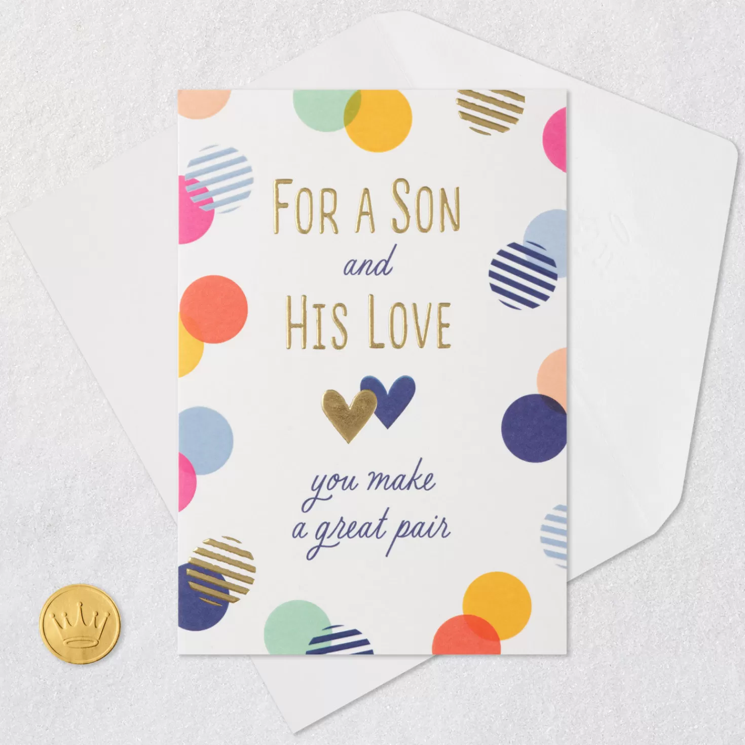 Anniversary>Hallmark You Make A Great Pair Anniversary Card For Son And His Love