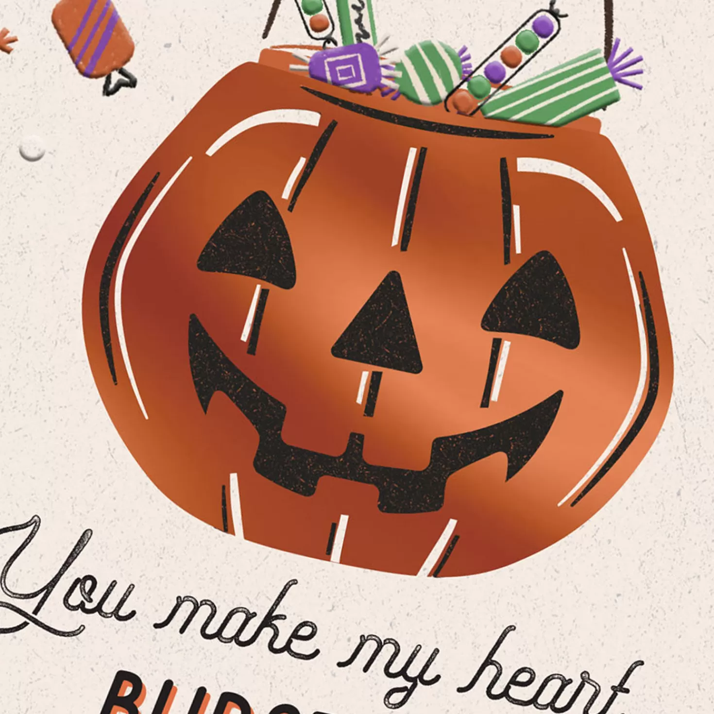 Halloween (10/31)>Hallmark You Make My Heart Full Halloween Card For Granddaughter