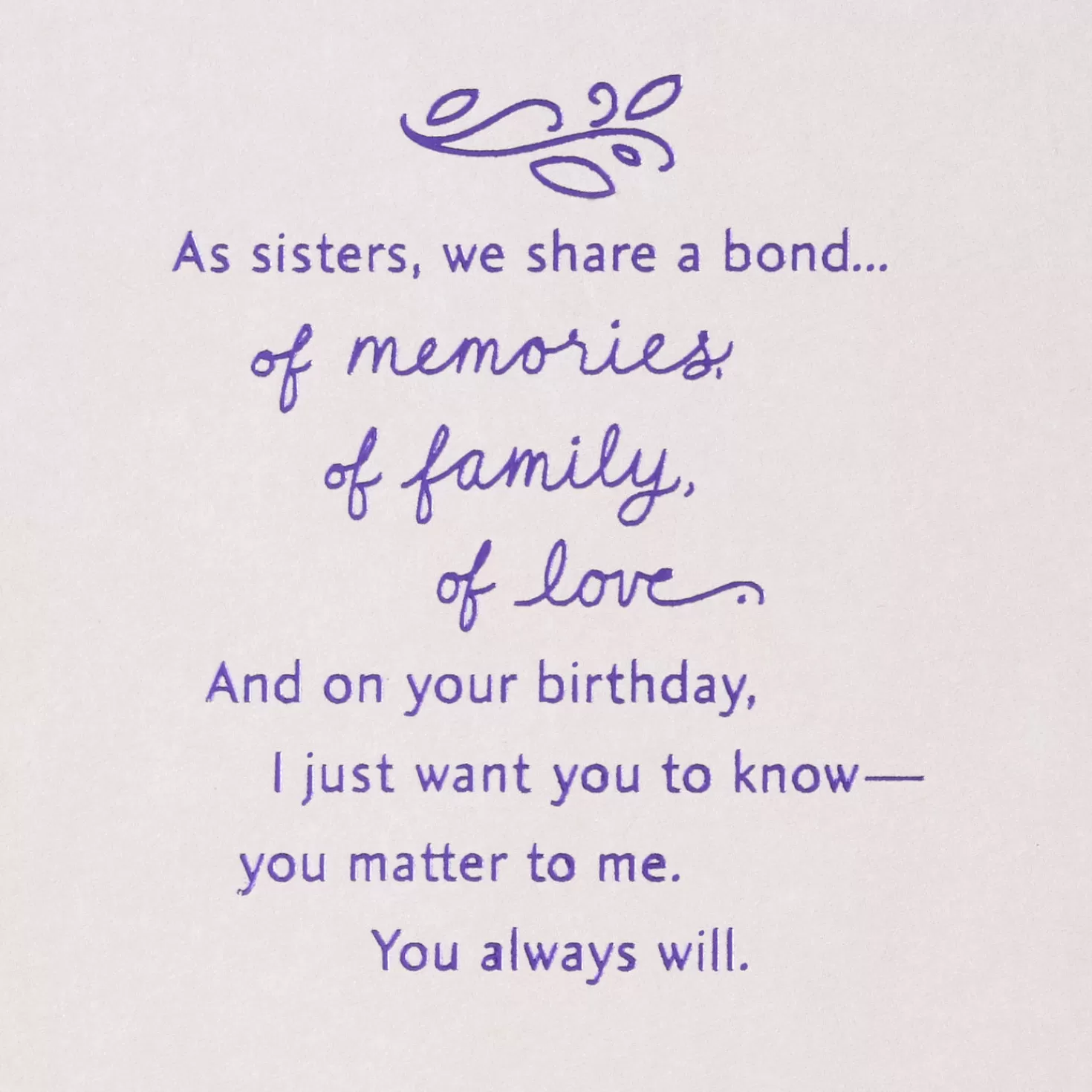 Birthday>Hallmark You Matter To Me Birthday Card For Sister