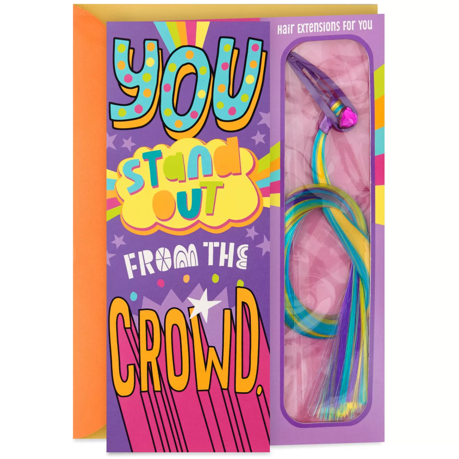 Birthday>Hallmark You Stand Out Birthday Card With Hair Clip And Extensions