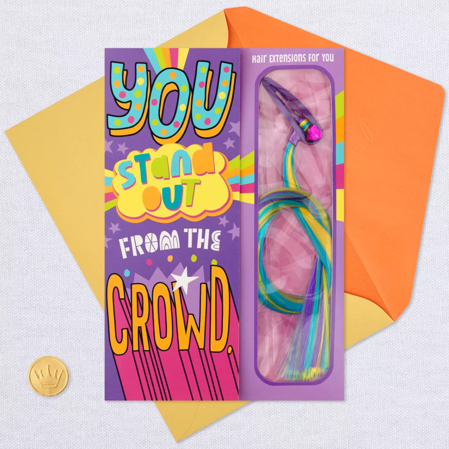Birthday>Hallmark You Stand Out Birthday Card With Hair Clip And Extensions