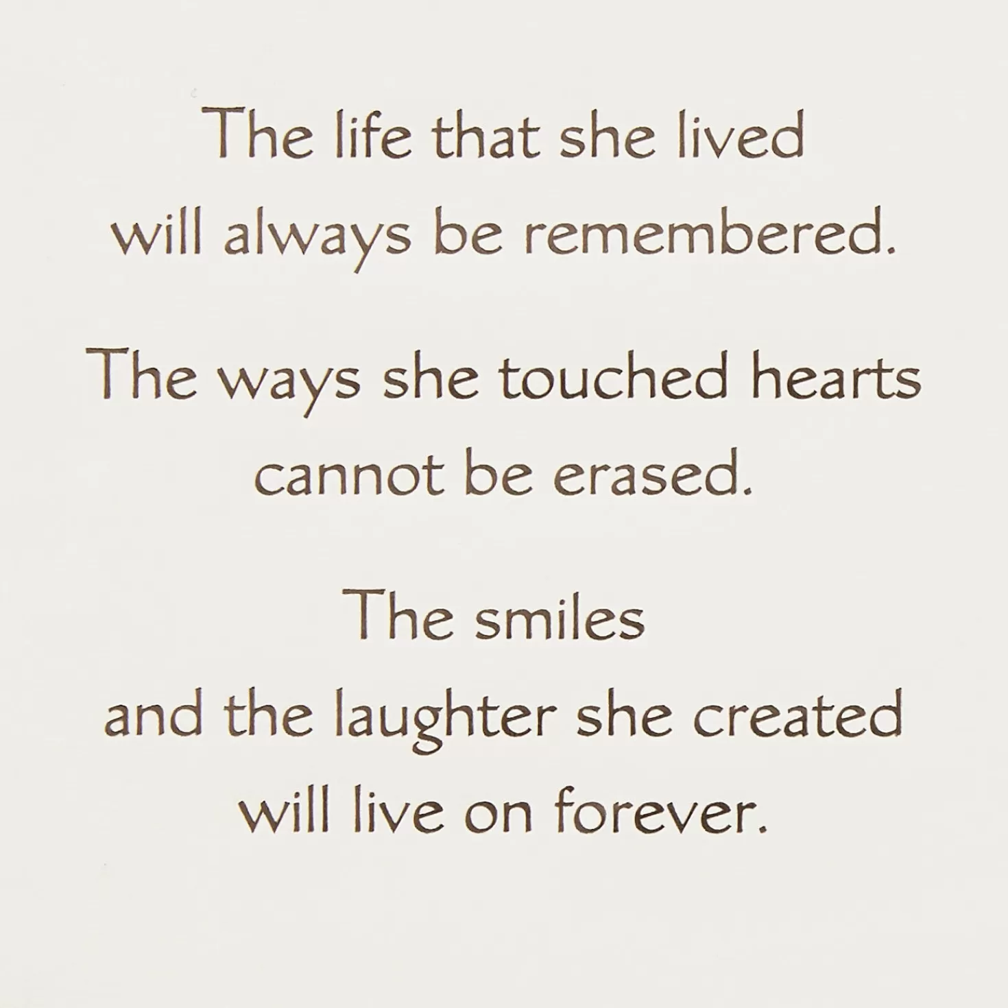 Flash Sale Your Mother's Memory Lives On Sympathy Card Sympathy
