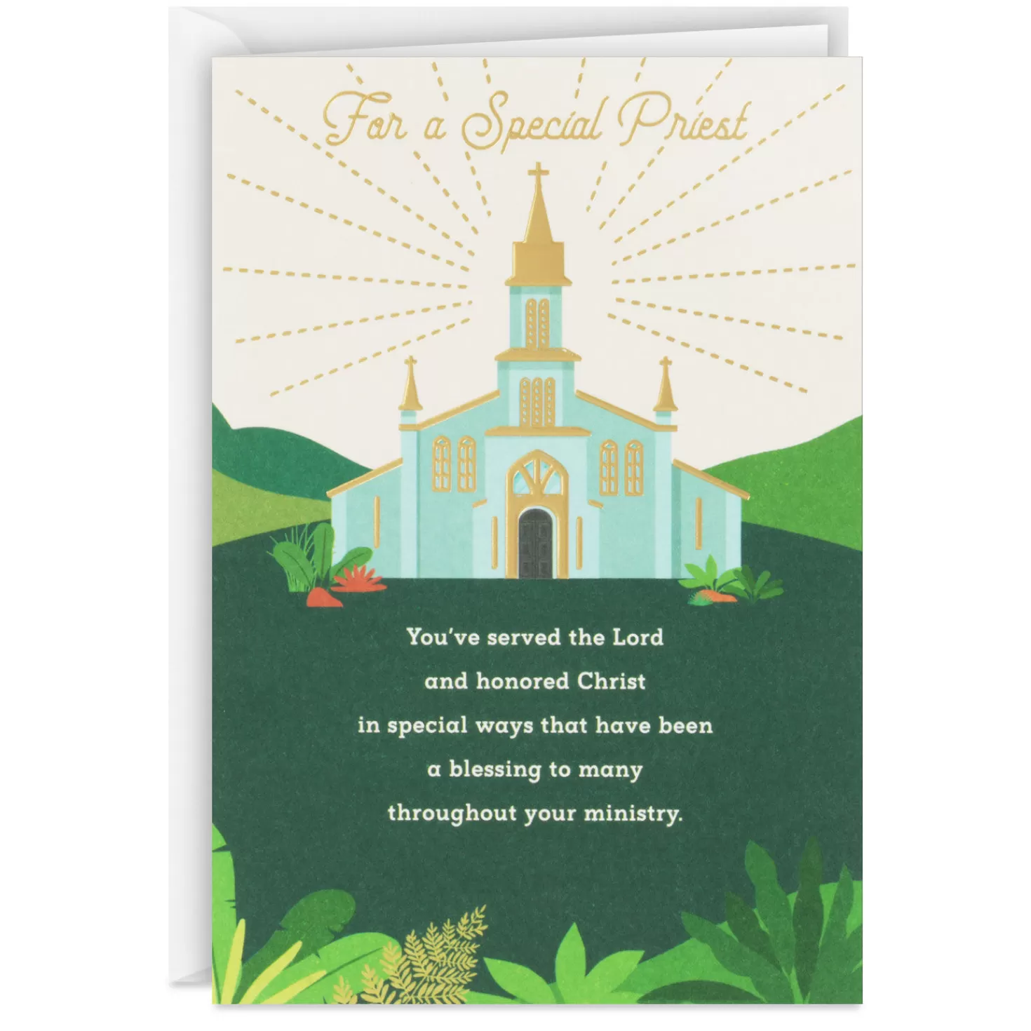 Cheap You'Re A Blessing To Many Religious Anniversary Card For Priest Congratulations