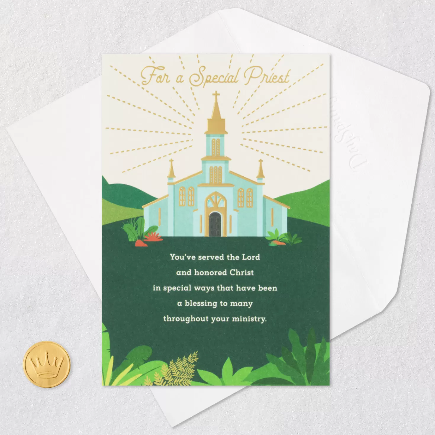 Cheap You'Re A Blessing To Many Religious Anniversary Card For Priest Congratulations