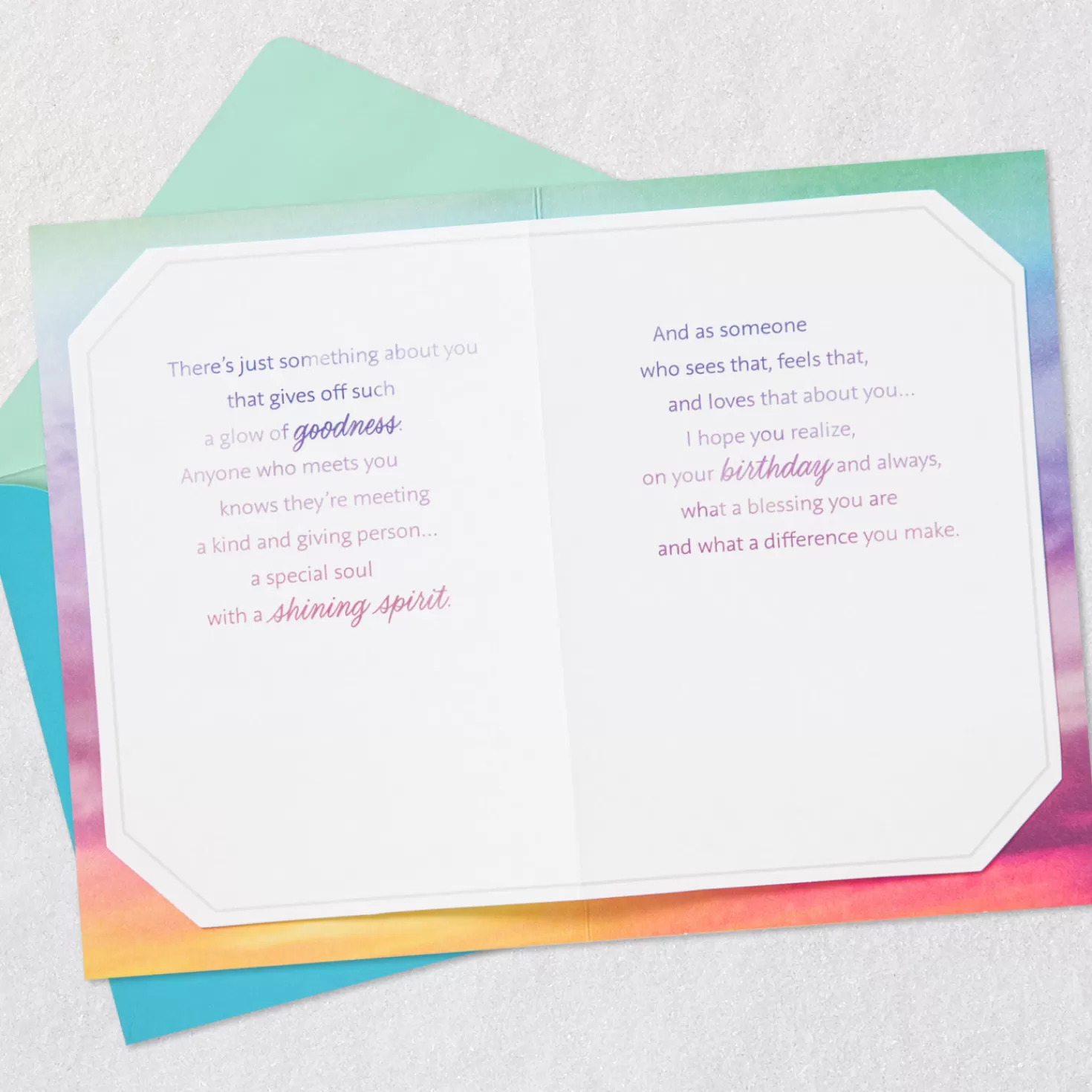 Birthday>Hallmark You'Re A Special Soul With A Shining Spirit Birthday Card