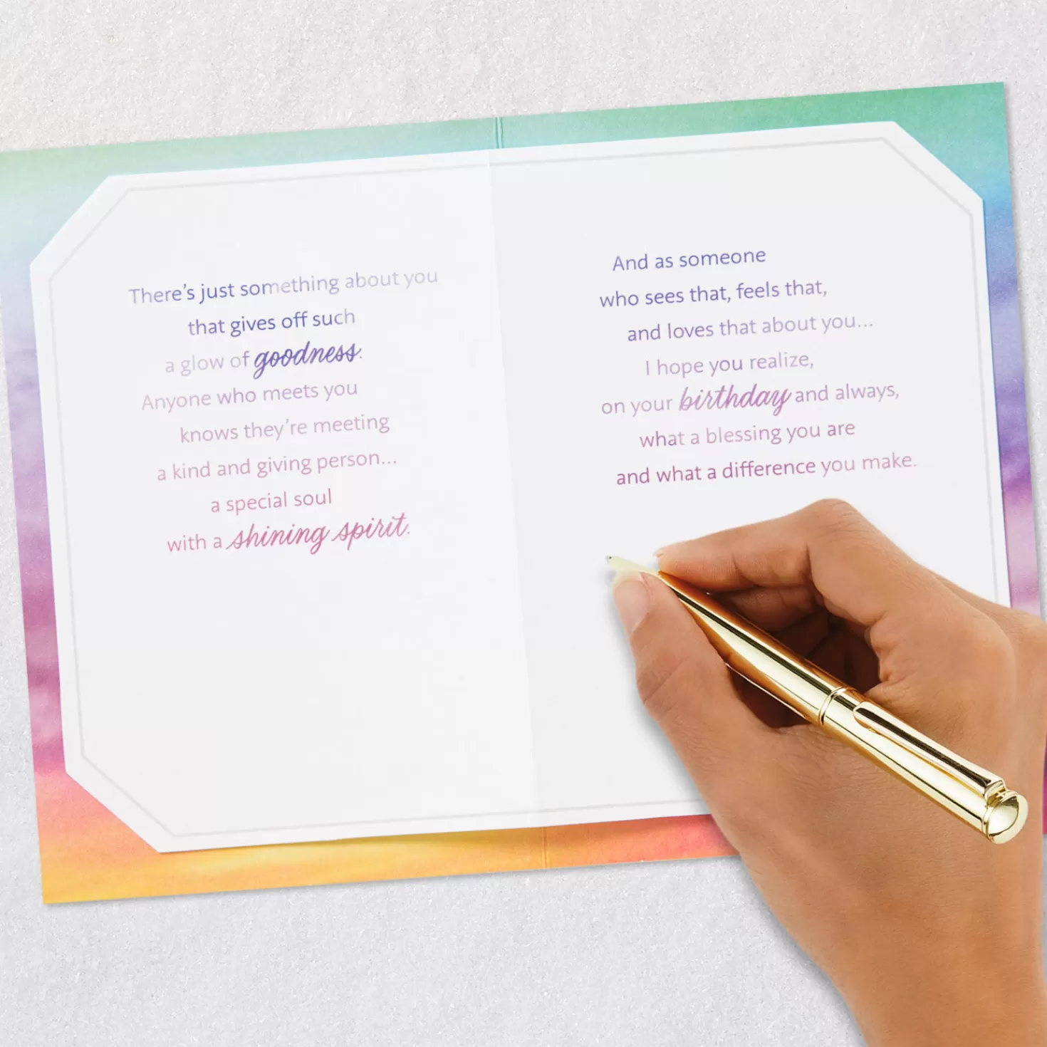 Birthday>Hallmark You'Re A Special Soul With A Shining Spirit Birthday Card