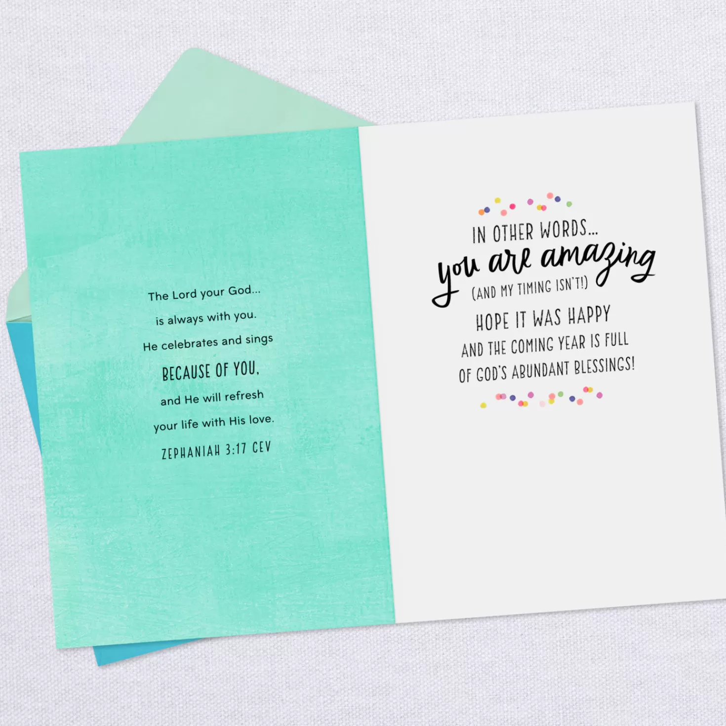 Birthday>Hallmark You'Re Amazing And My Timing Isn'T Belated Religious Birthday Card