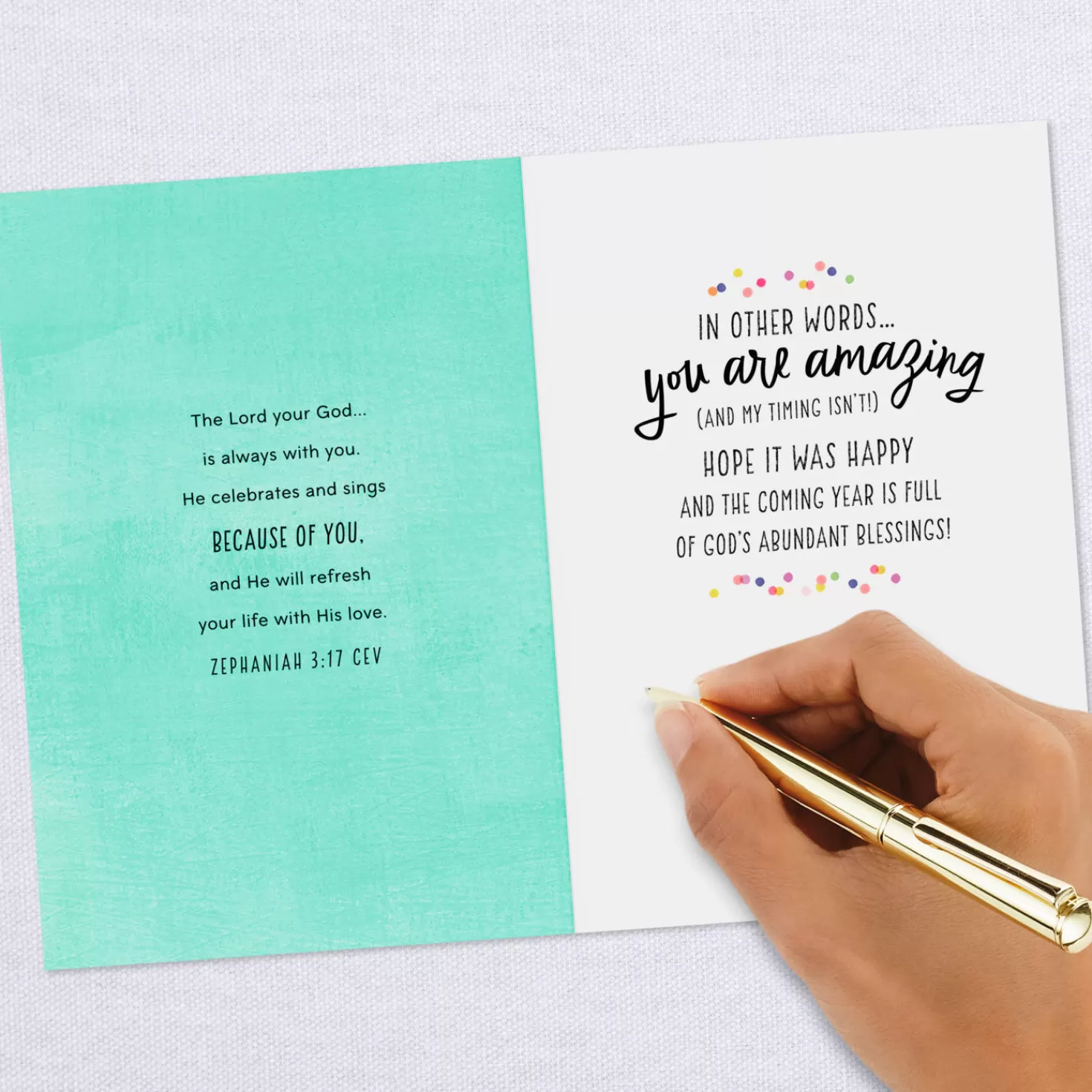 Birthday>Hallmark You'Re Amazing And My Timing Isn'T Belated Religious Birthday Card
