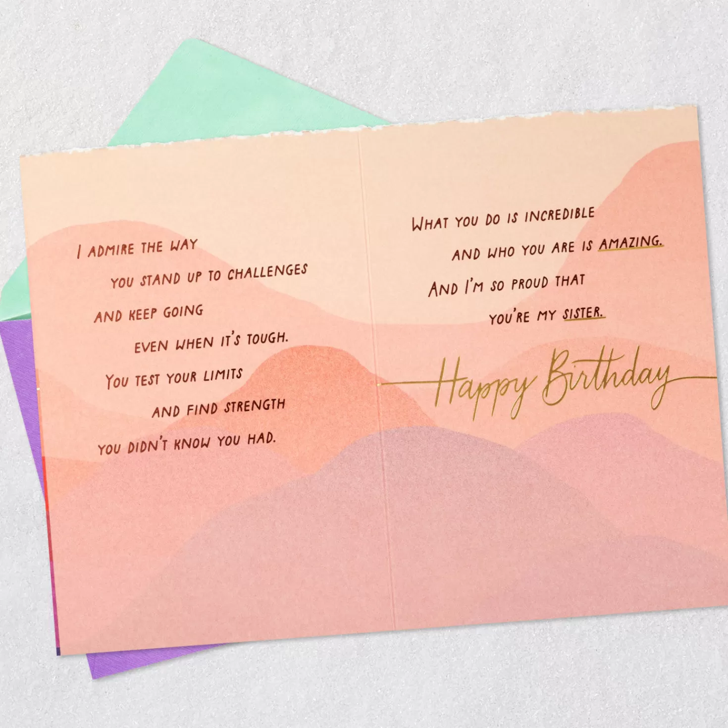 Birthday>Hallmark You'Re An Inspiration To Me Birthday Card For Sister