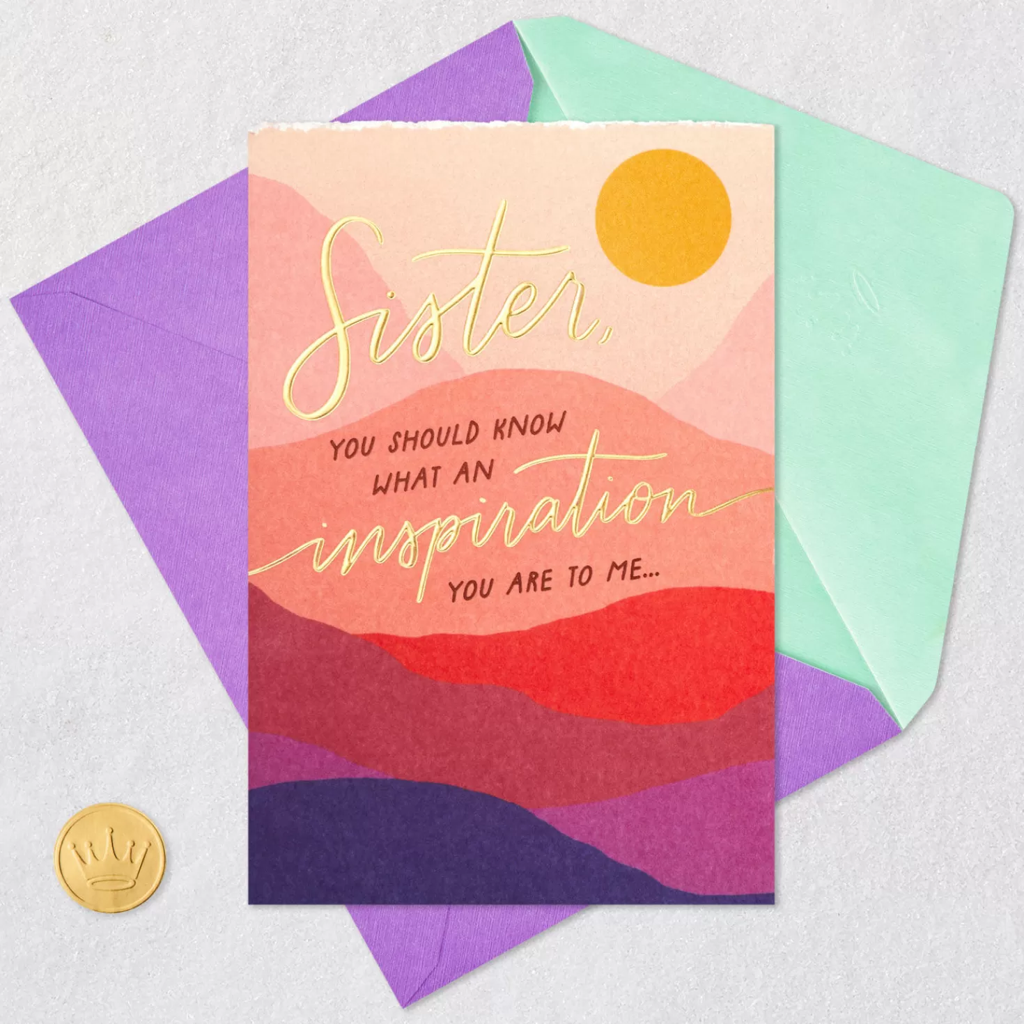 Birthday>Hallmark You'Re An Inspiration To Me Birthday Card For Sister