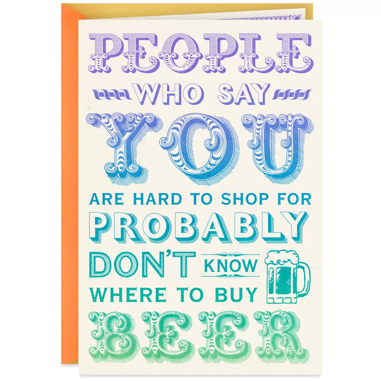 Birthday>Hallmark You'Re Hard To Shop For Funny Birthday Card