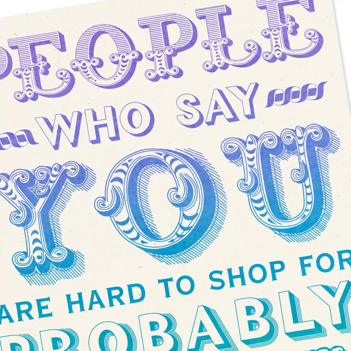Birthday>Hallmark You'Re Hard To Shop For Funny Birthday Card