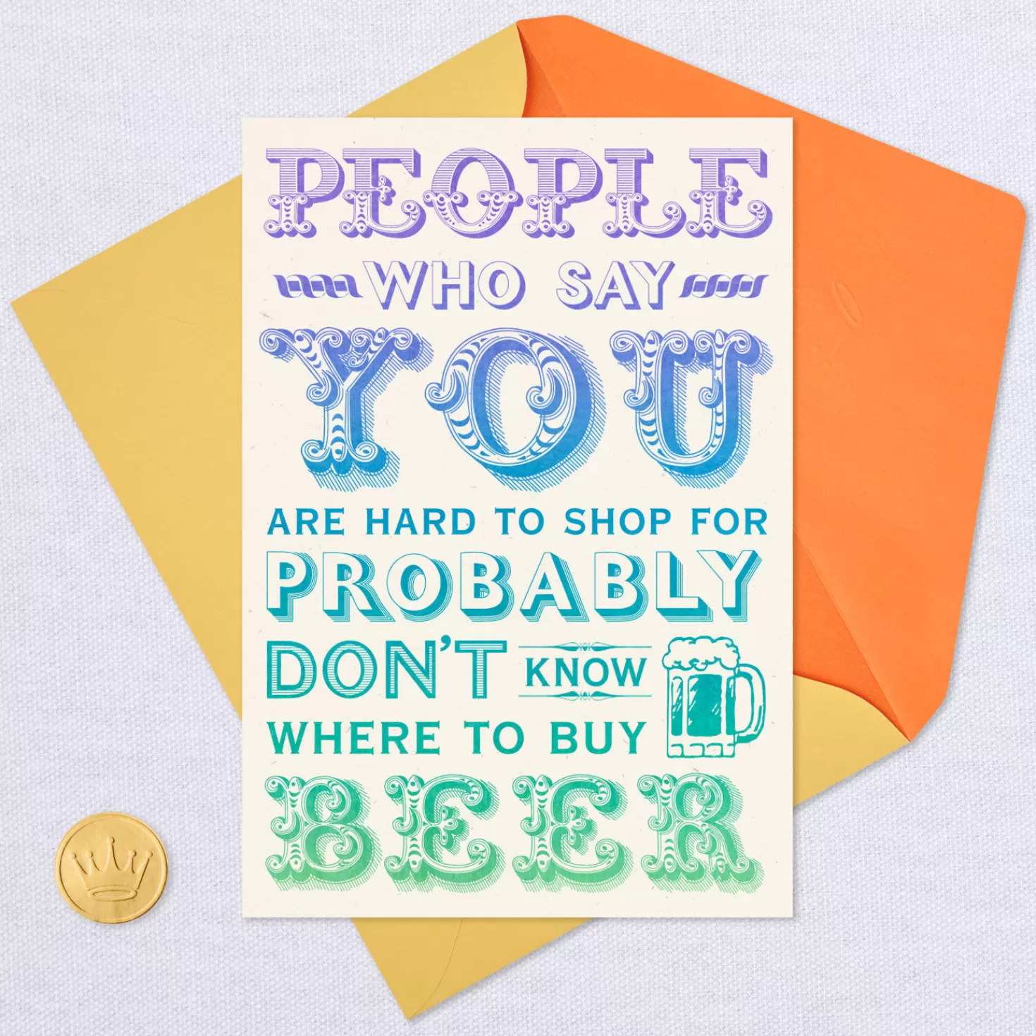 Birthday>Hallmark You'Re Hard To Shop For Funny Birthday Card