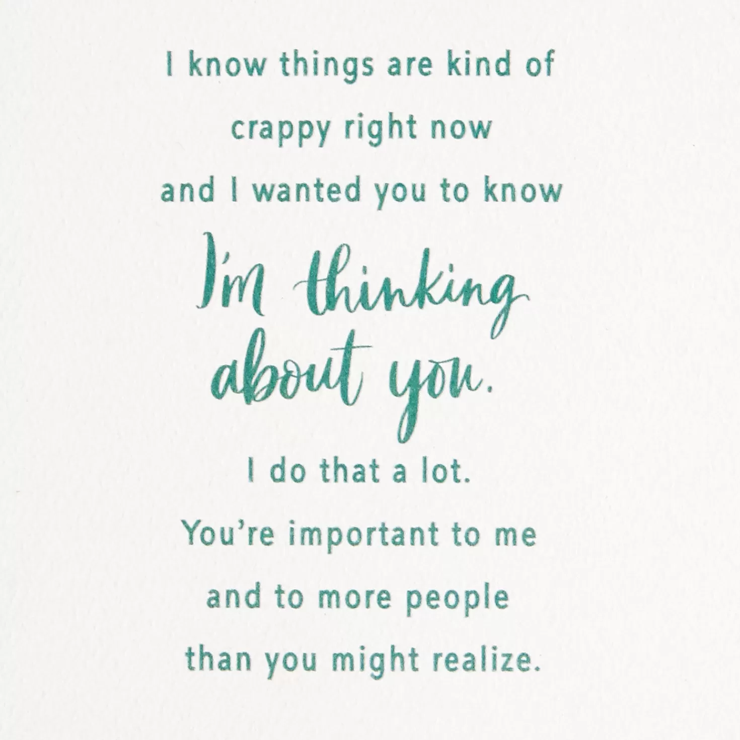 Outlet You'Re Important To Me Encouragement Card Get Well