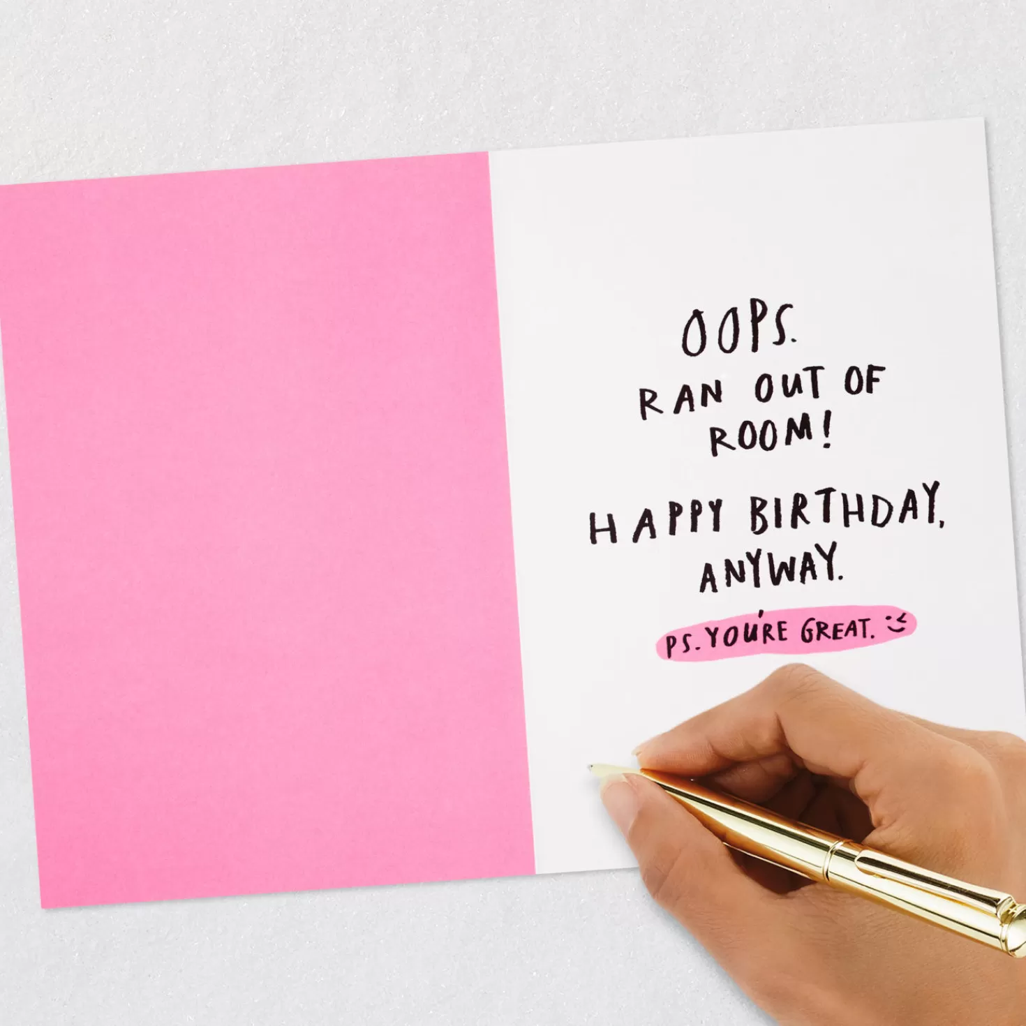 Birthday>Hallmark You'Re So Great I Ran Out Of Room Funny Birthday Card