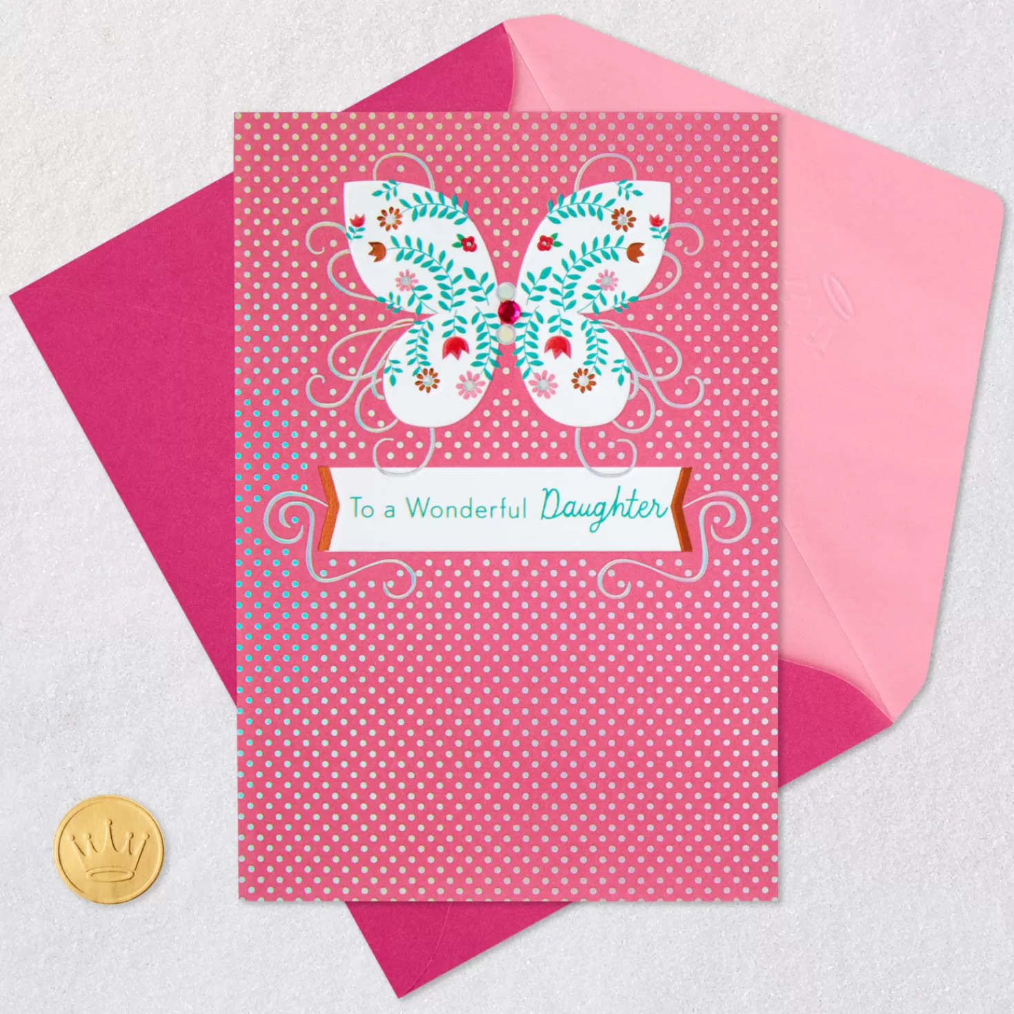 Birthday>Hallmark You'Re Very Special Floral Butterfly Birthday Card For Daughter